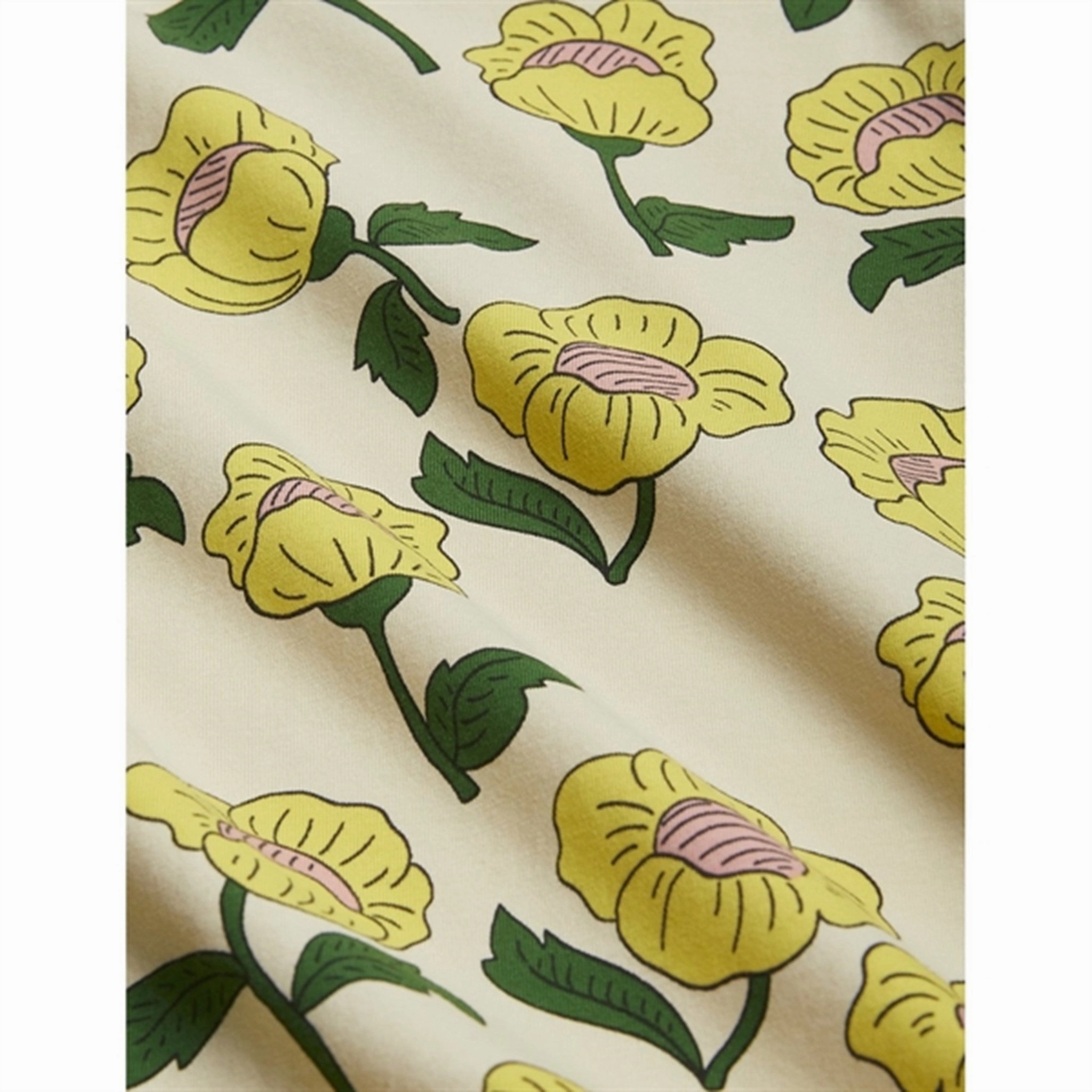 Mini Rodini Flowers Aop T-shirt Yellow graduation Modern Twist