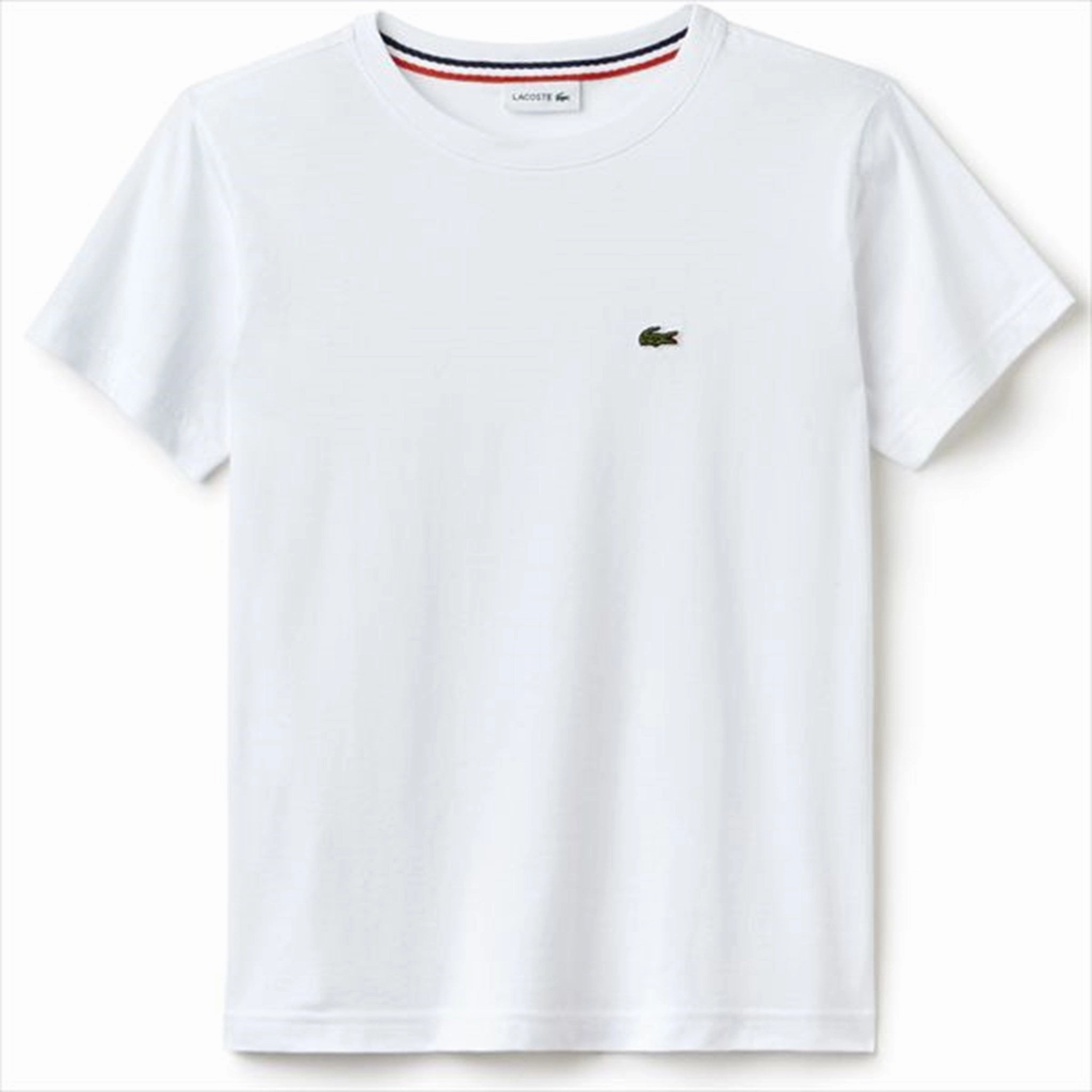 Lacoste T-Shirt Blanc Garment Dyed Technique
