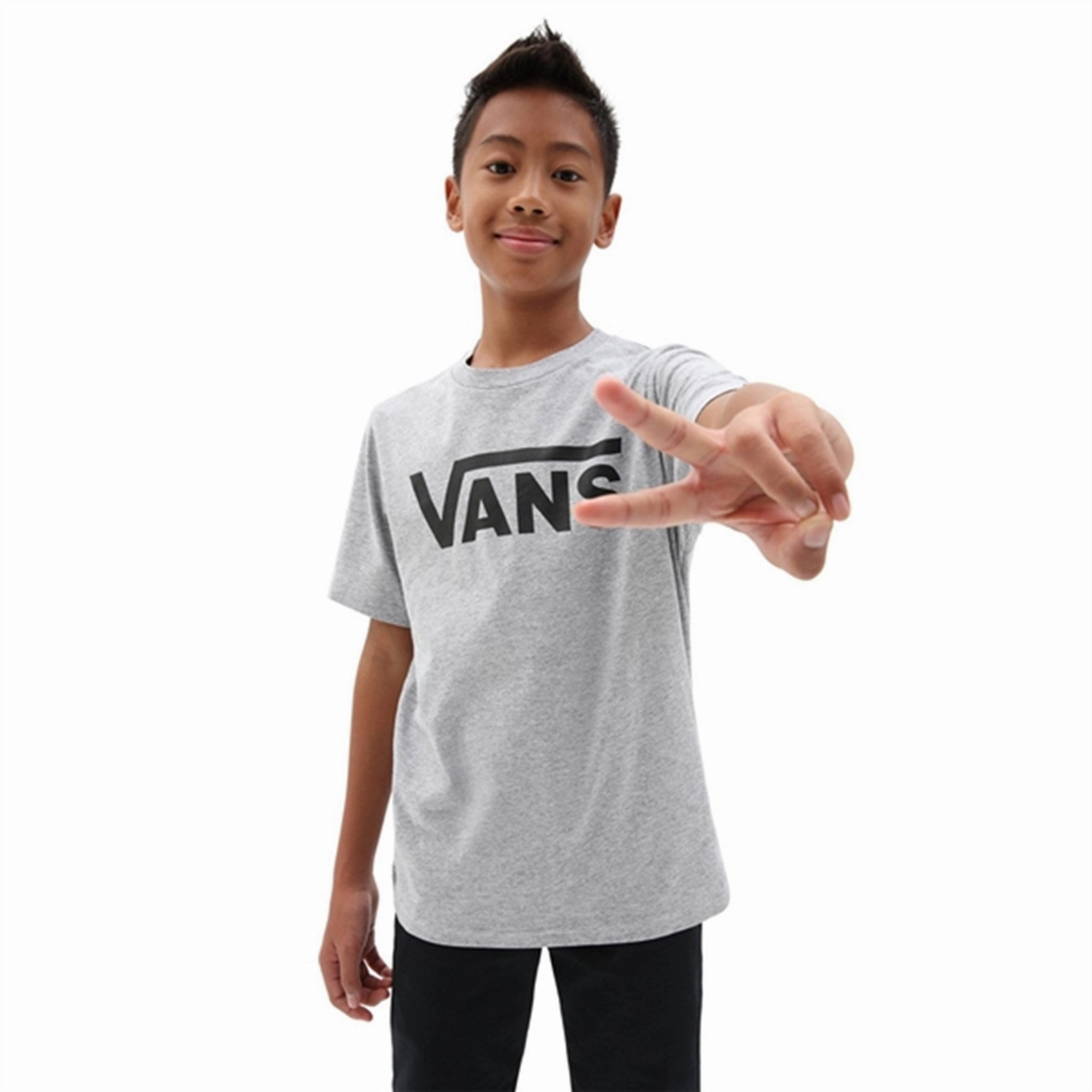 VANS Classic T-shirt Athletic Heather Black Formal Style