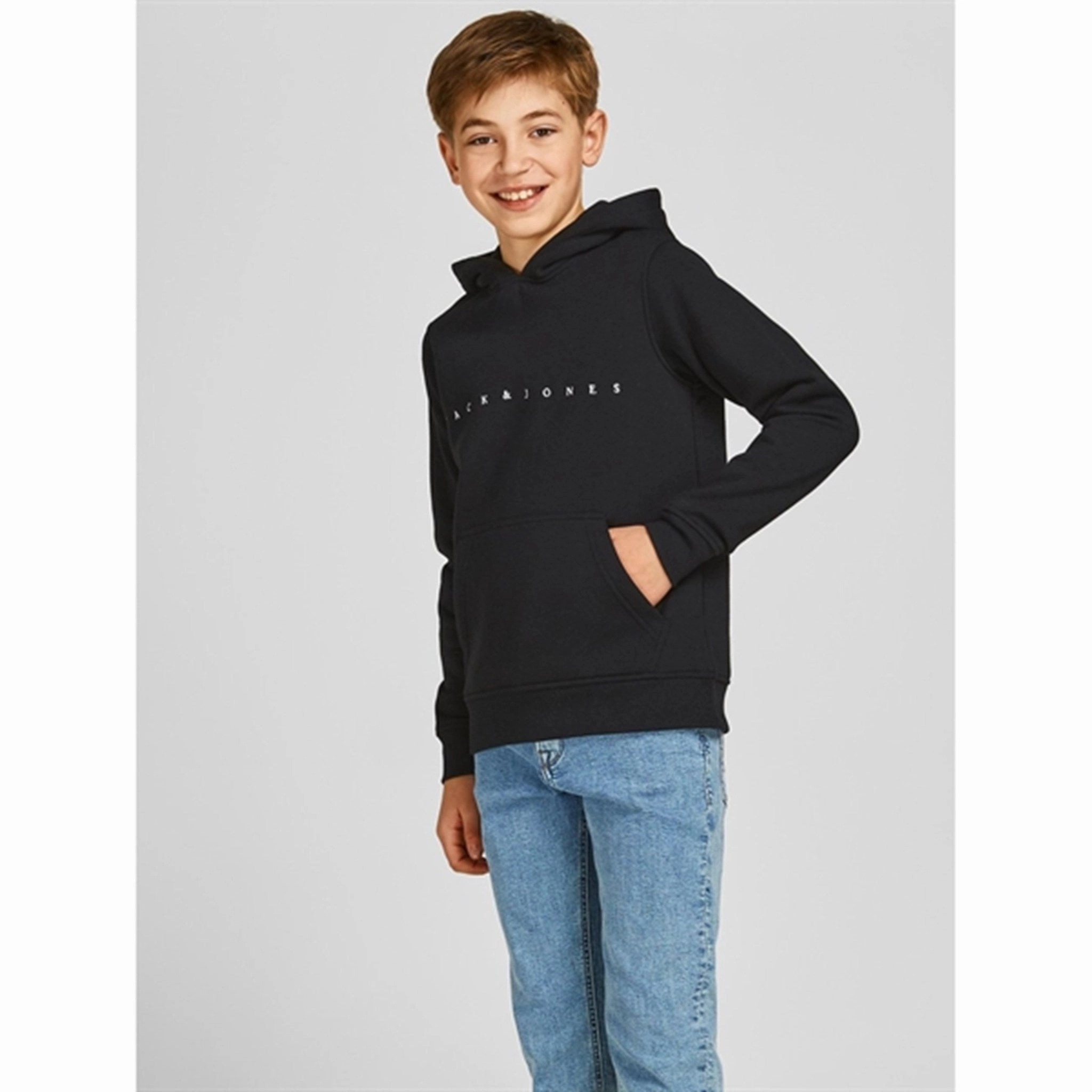 Jack & Jones Junior Black Copenhagen Hoodie Noos minimalistic Skunk like