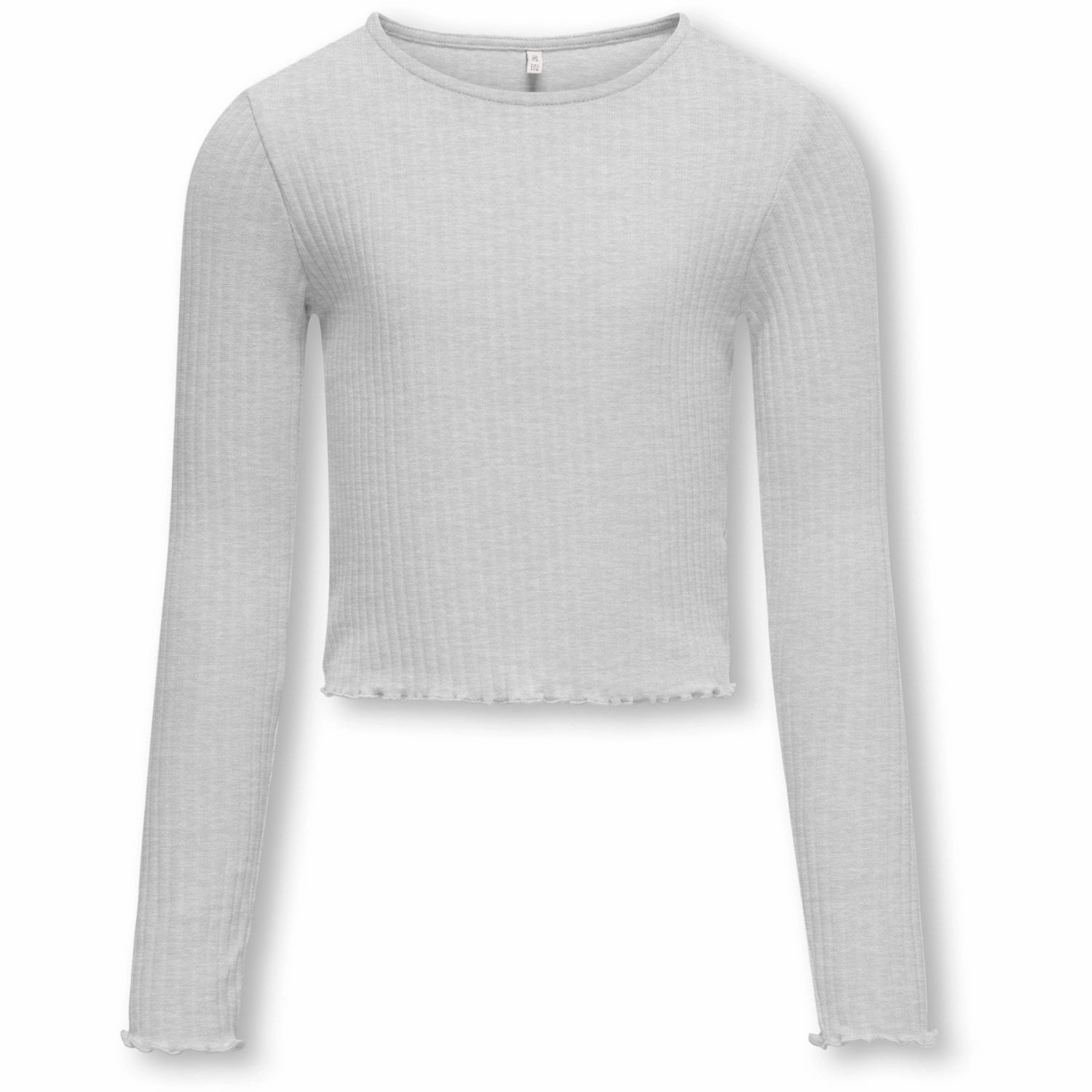 Midweight Textile Tall Length kids ONLY Light Grey Melange Nella O-Neck Blouse Noos