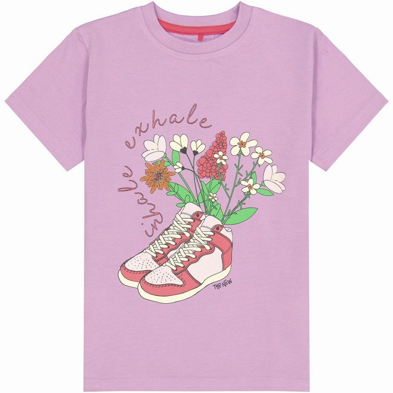 Distressed Hem Finish The New Lavender Herb Jessica T-Shirt