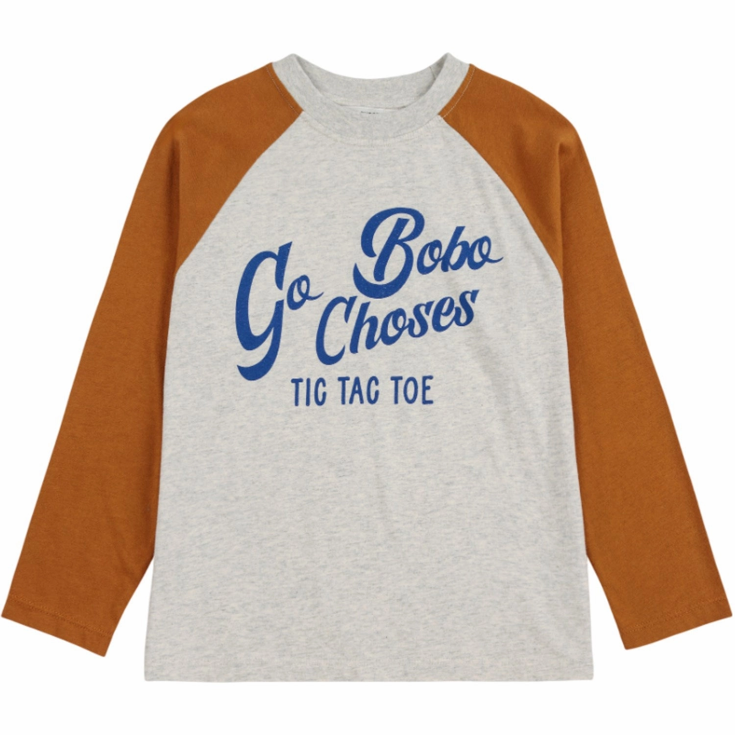Plus Size Fit Bobo Choses Brown Go Bobo Ranglan Sleeves T-Shirt
