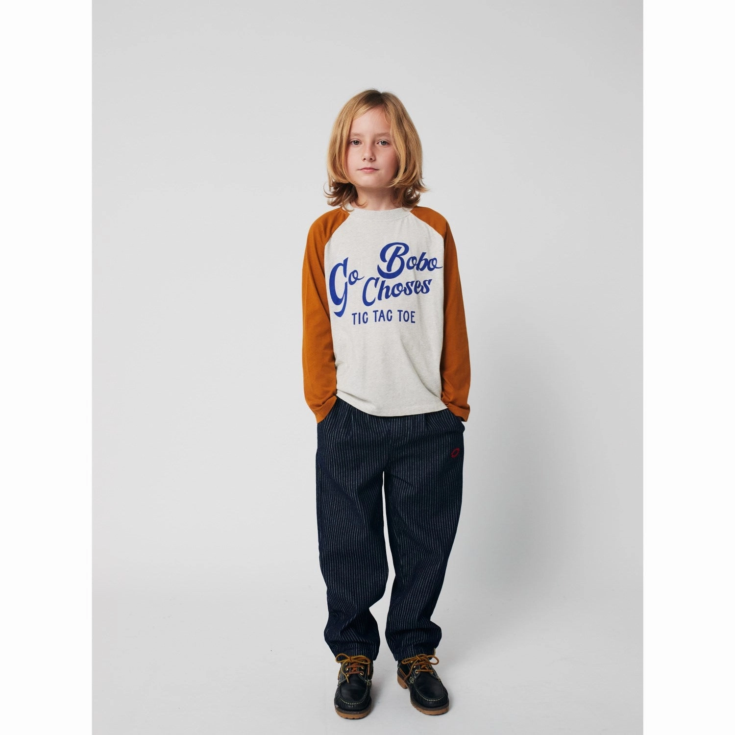 Bobo Choses Brown Go Bobo Ranglan Sleeves T-Shirt Tailored Fit