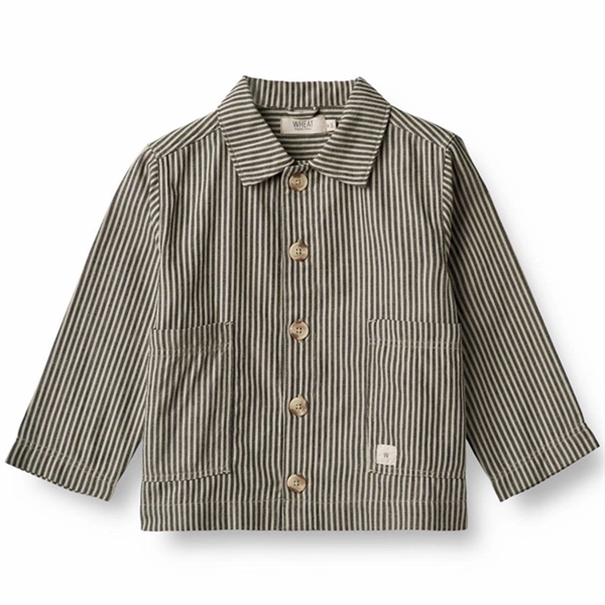 Winter Collection Nautical Look Wheat Black Coal Stripe Overshirt Avi