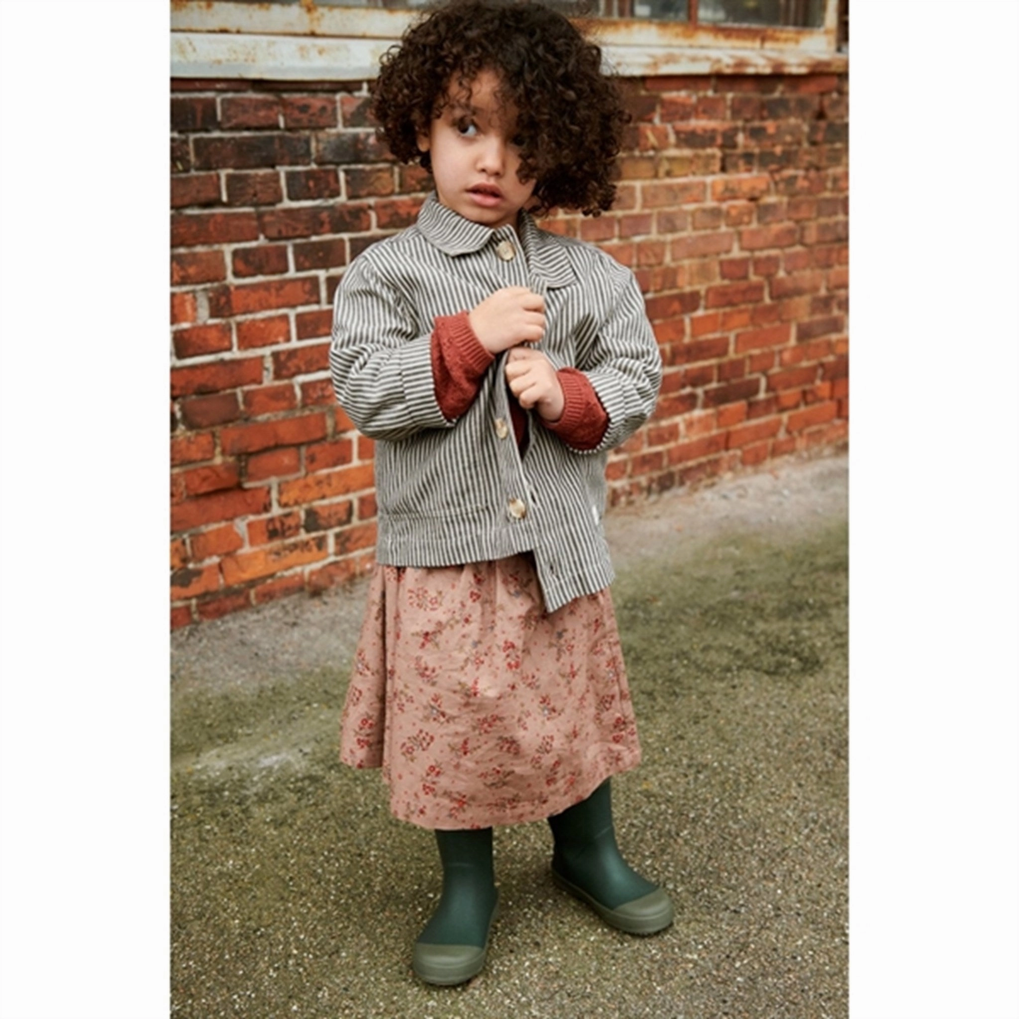 Wheat Black Coal Stripe Overshirt Avi Petite Cut