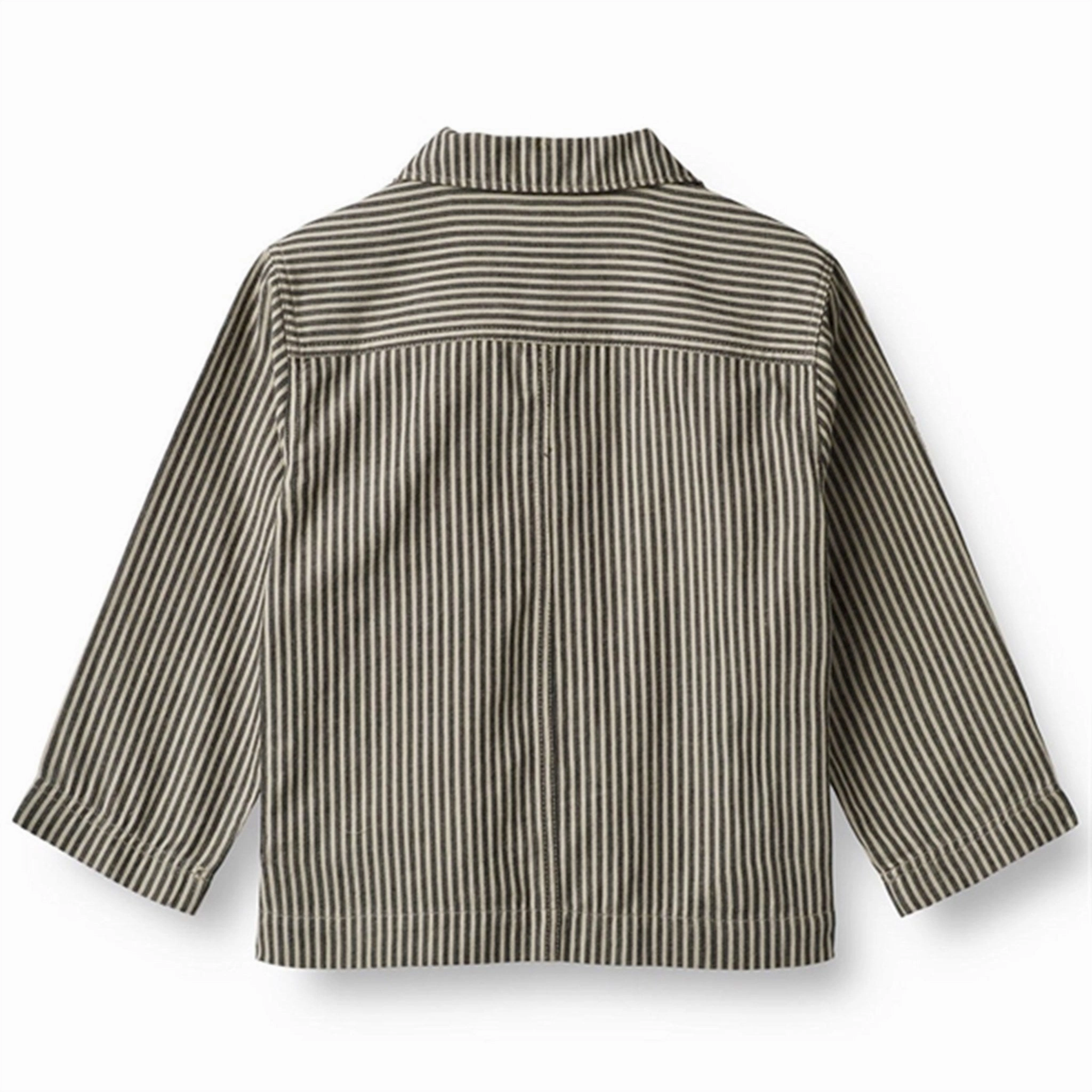 Versatile Look Office Outfit Wheat Black Coal Stripe Overshirt Avi