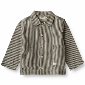 Winter Collection Nautical Look Wheat Black Coal Stripe Overshirt Avi