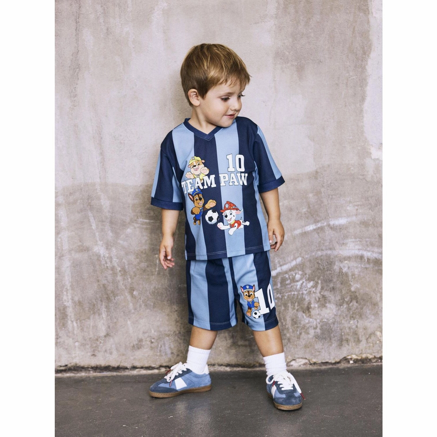 Name It Dusty Blue Nmmjakari Paw Nreg Poly Top Cplg Relaxed Vibes UltraLightweight