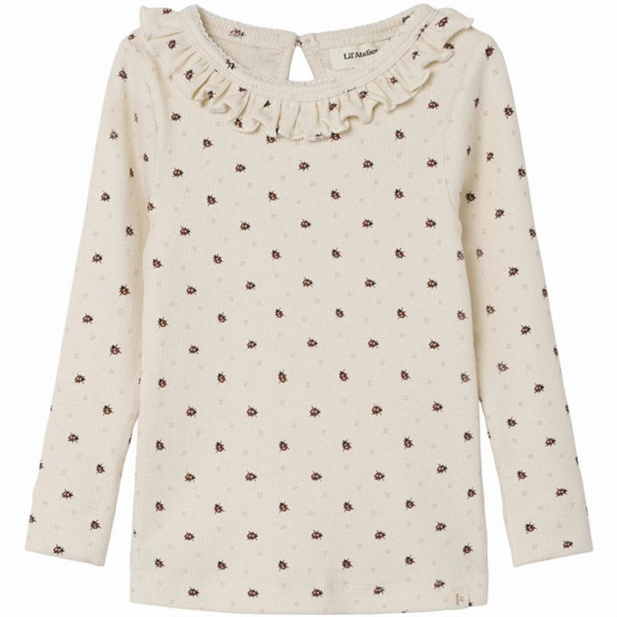 Travel-friendly Plaid Design Lil'Atelier Whitecap Gray Ladybug Gago Slim Blouse