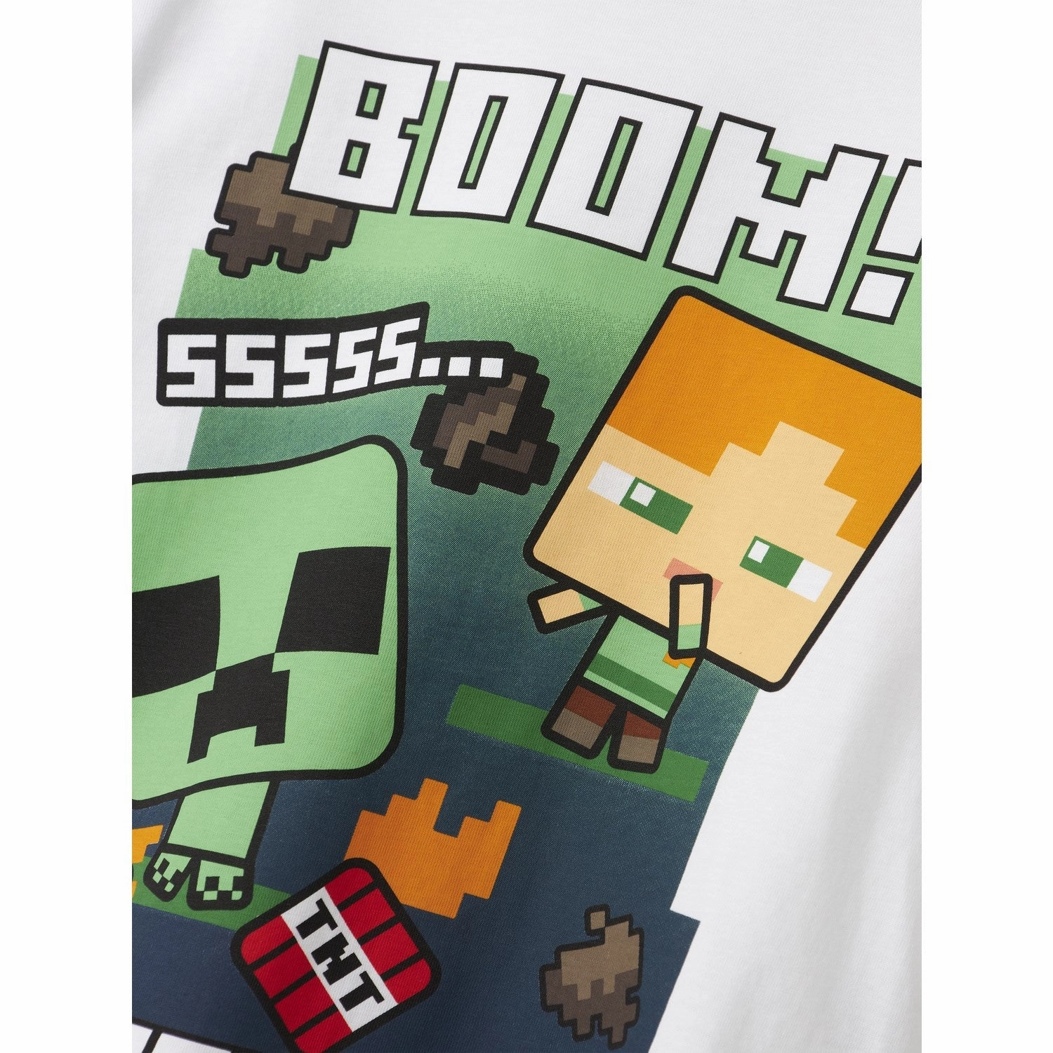 Name It Bright White Nkmac Minecraft Ls Nreg Top Box Noos Bfu On-The-Go Style Durable Fabric