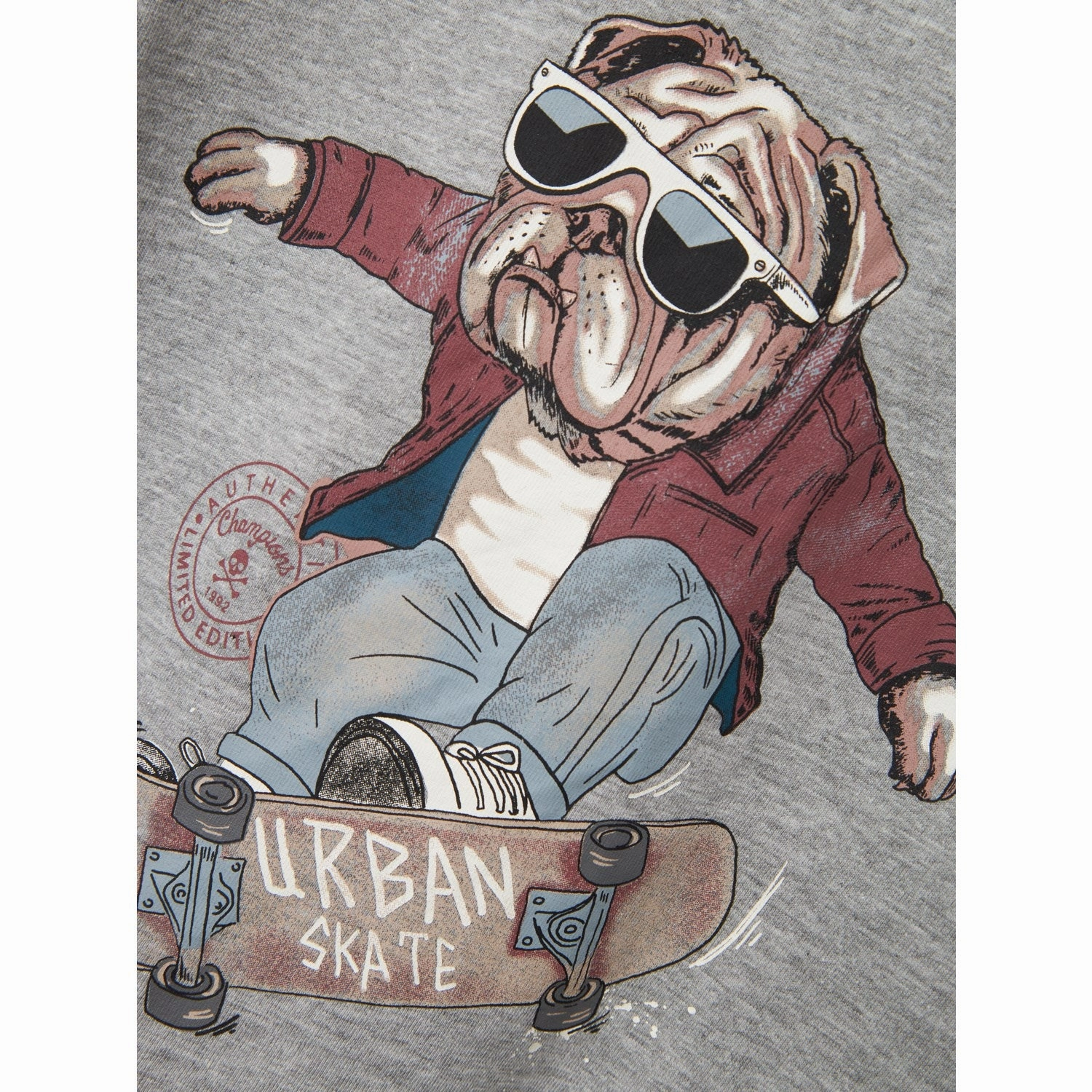 Smart Casual Loose fitting comfort Name It Grey Melange Teaske T-Shirt