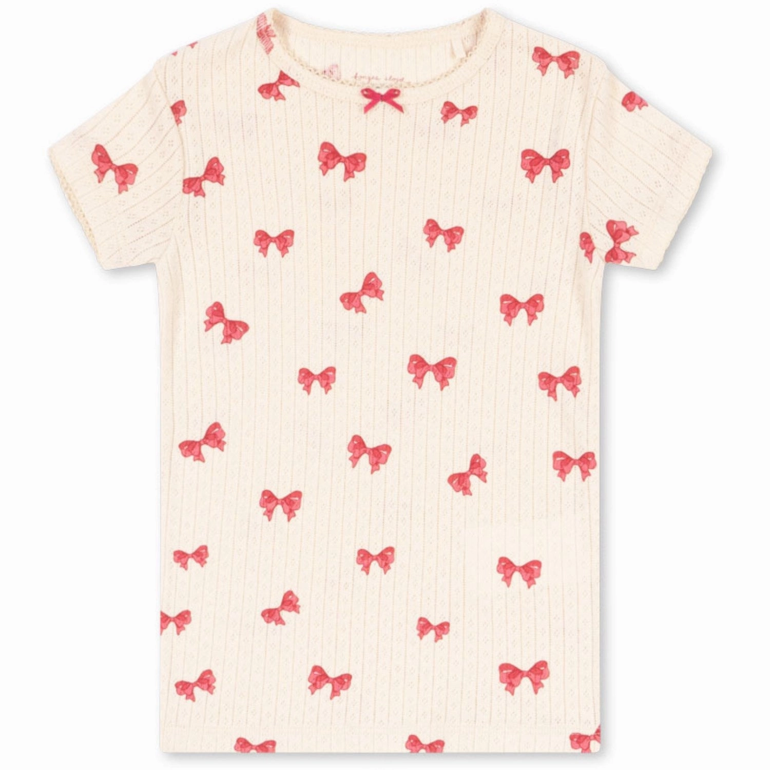 right size Relaxed Armhole Cut Konges Sl?jd Rosia Bow Minnie Tee Gots