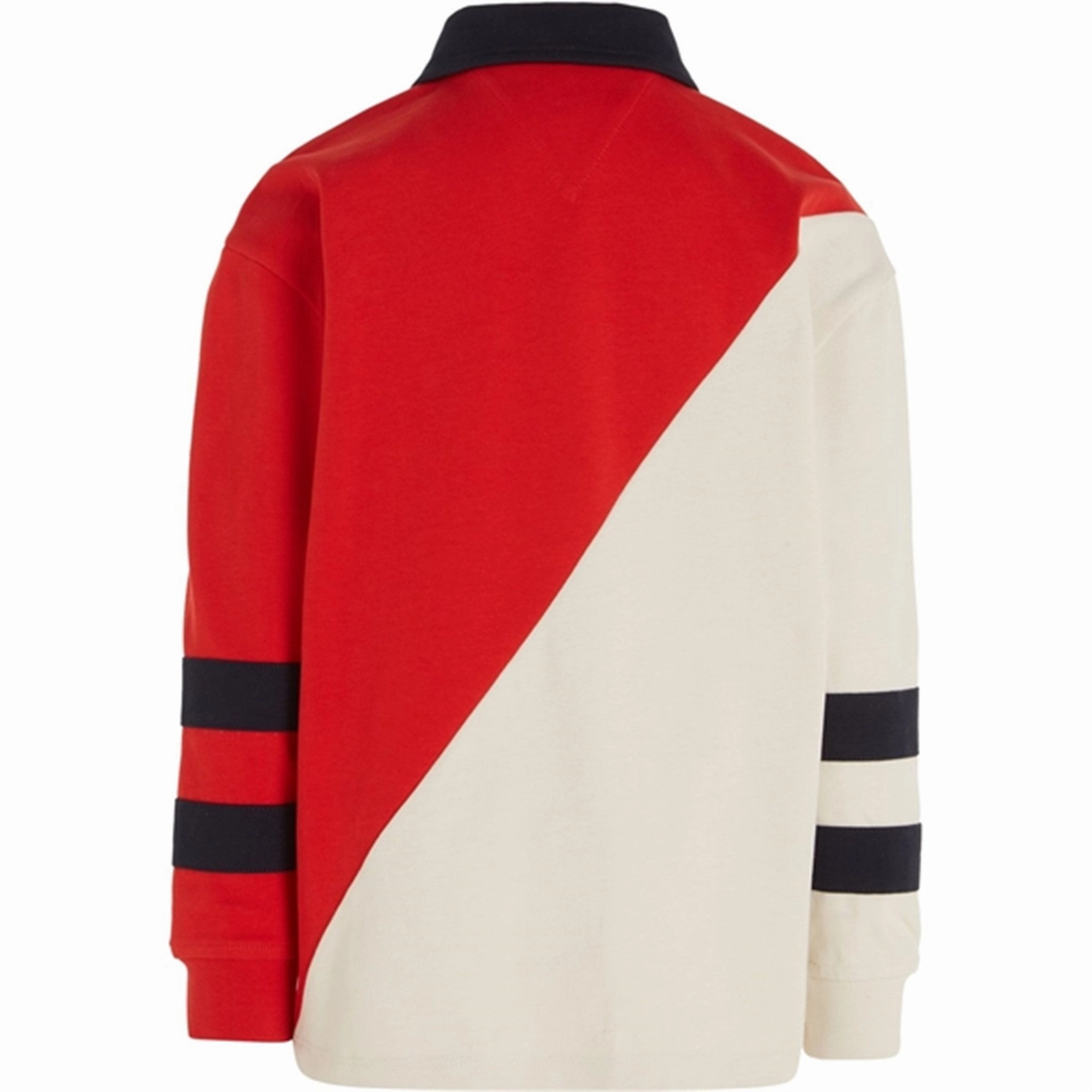 Tommy Hilfiger Colorblock Rugby LS Polo Red/White Colorblock Logo Detail