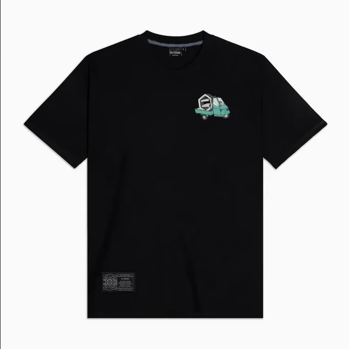 Practical Comfort Dolly Noire T-shirt manica corta Tre Ruote Tee ts110-ta-01 nero