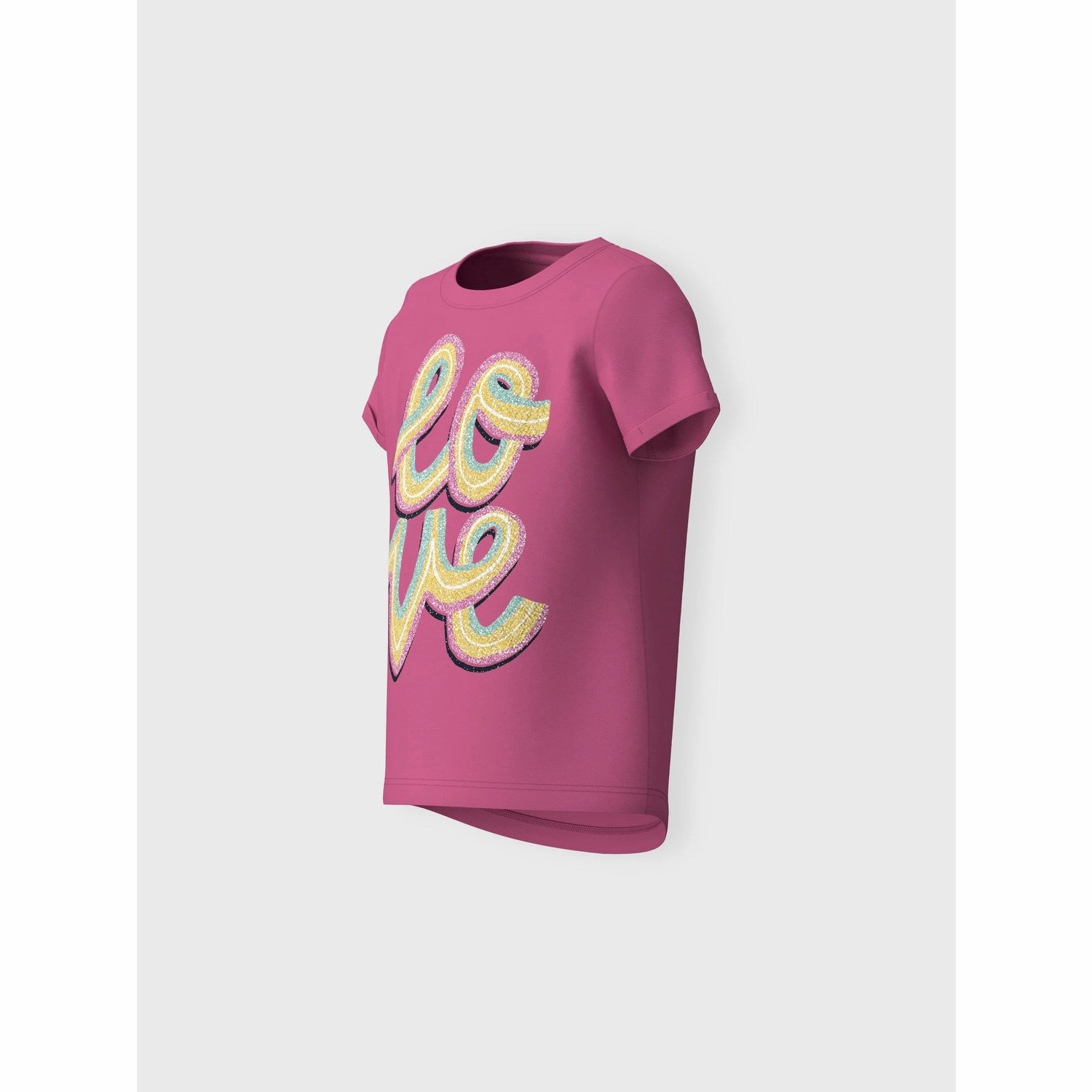 Crew Neck Design SkinFriendlyFibers Name It Pink Power Love Vix T-Shirt