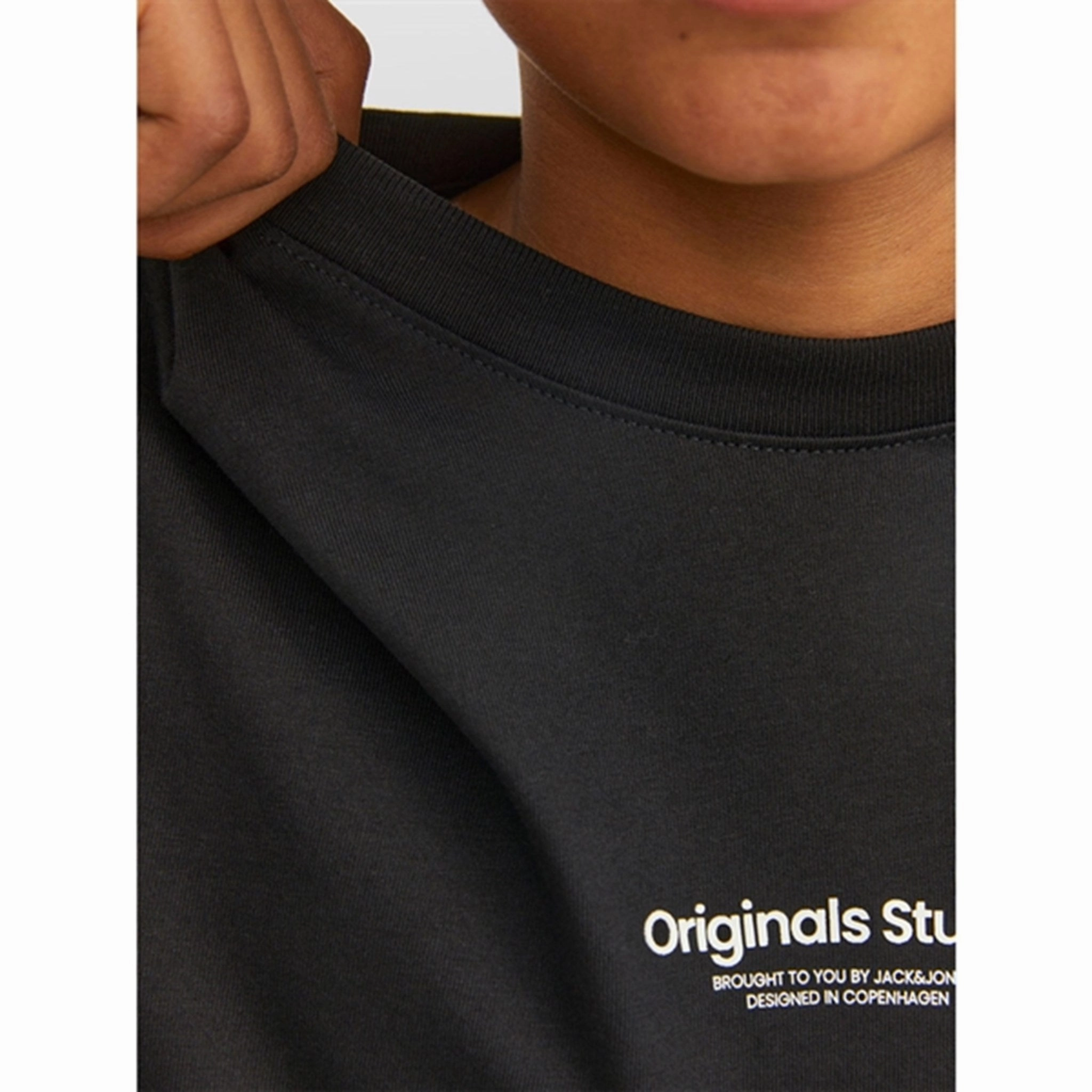 Preppy Jack & Jones Junior Black Vesterbro T-Shirt Noos