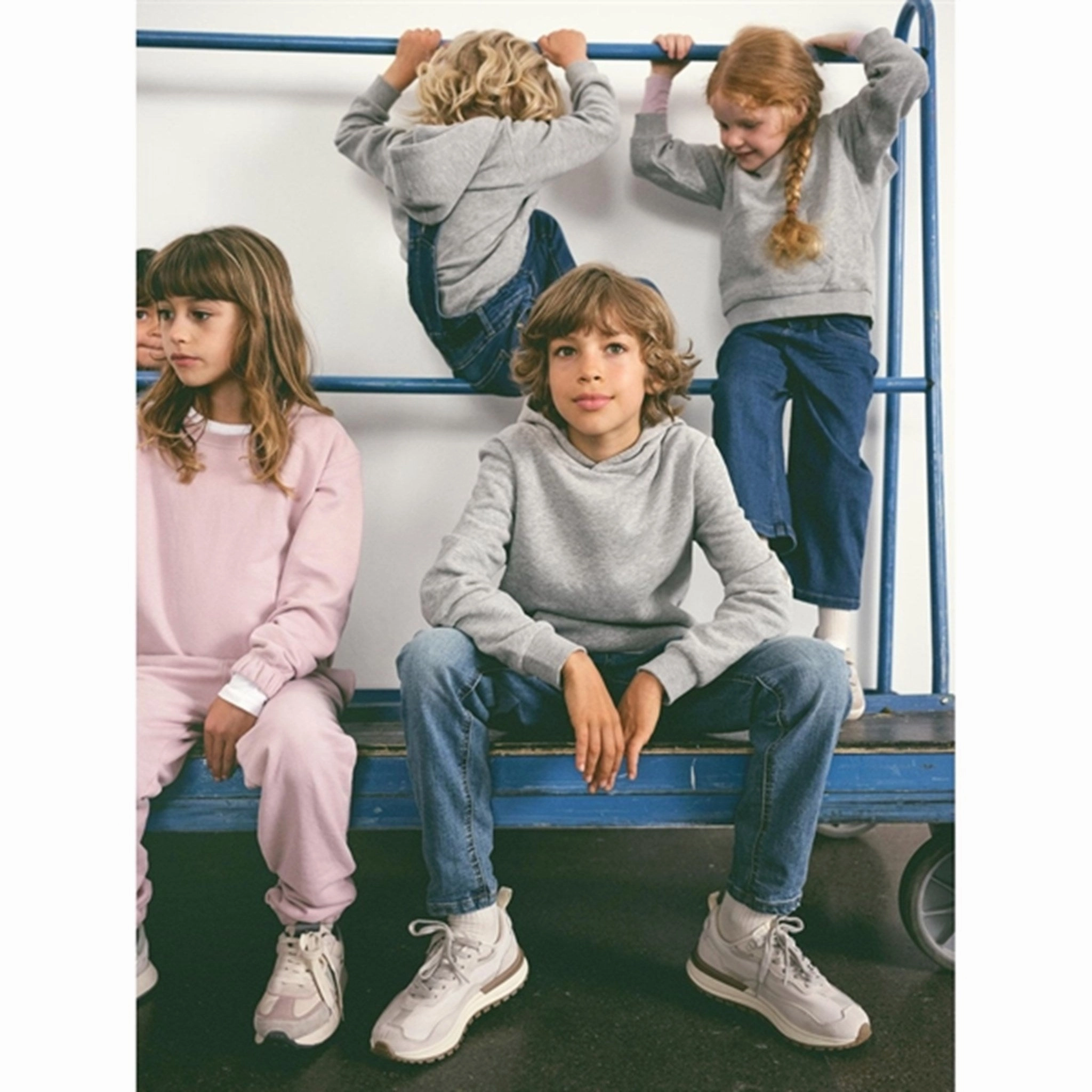 Tapir like Mardi Gras wear Name It Grey Melange Hoodie