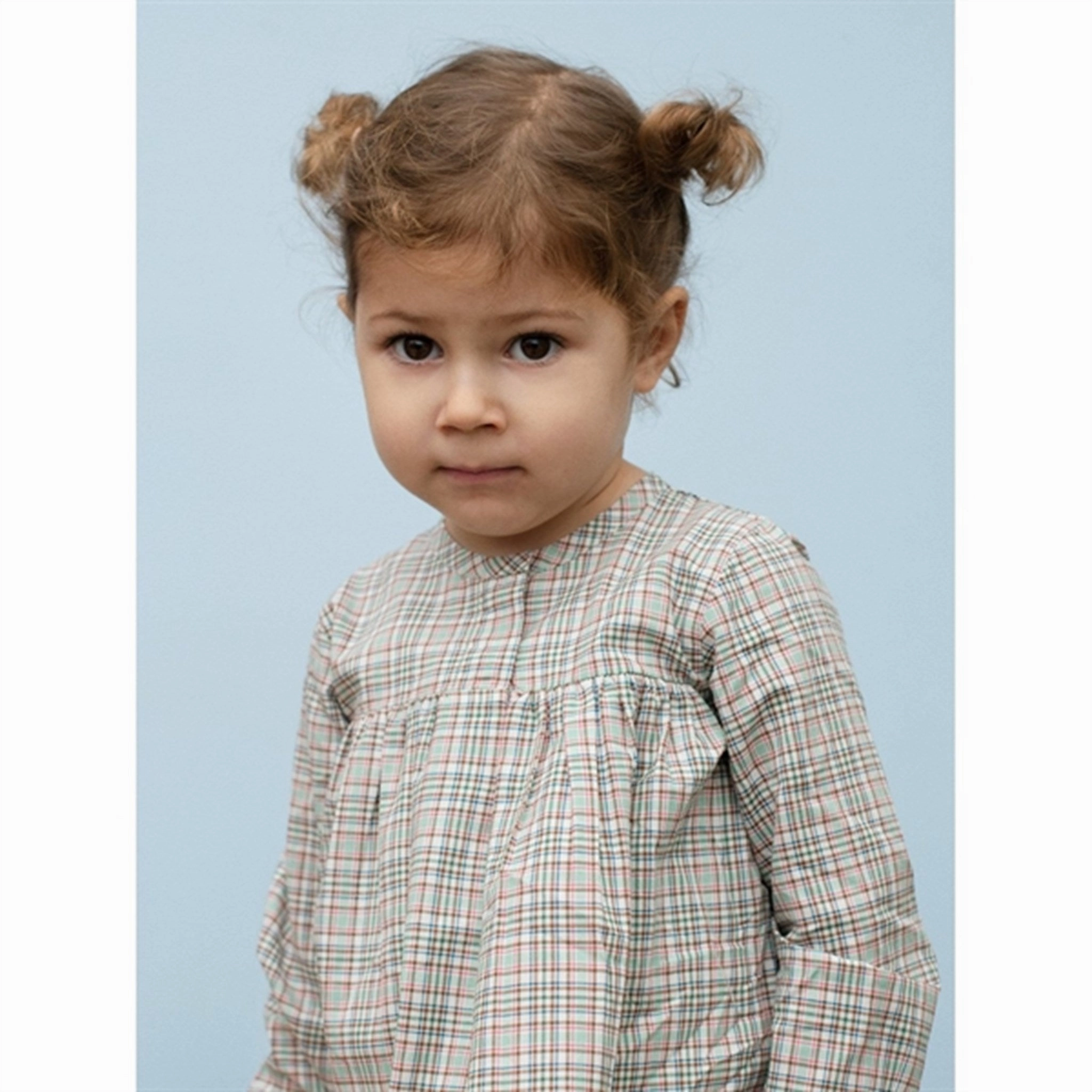 Serendipity Mintchecks Baby Dress Calm Lines