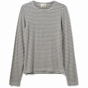 Sofie Schnoor Grey Striped Blouse Seamless Sides