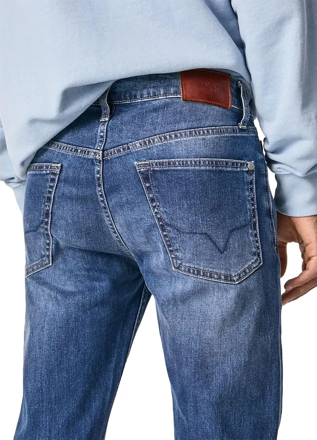 Athlete Fit Holiday Vibes Garment Dyed Technique Pepe Jeans Jeans Hatch 5pocket Sli Fit Low Waist PM206524GT8 000 denim