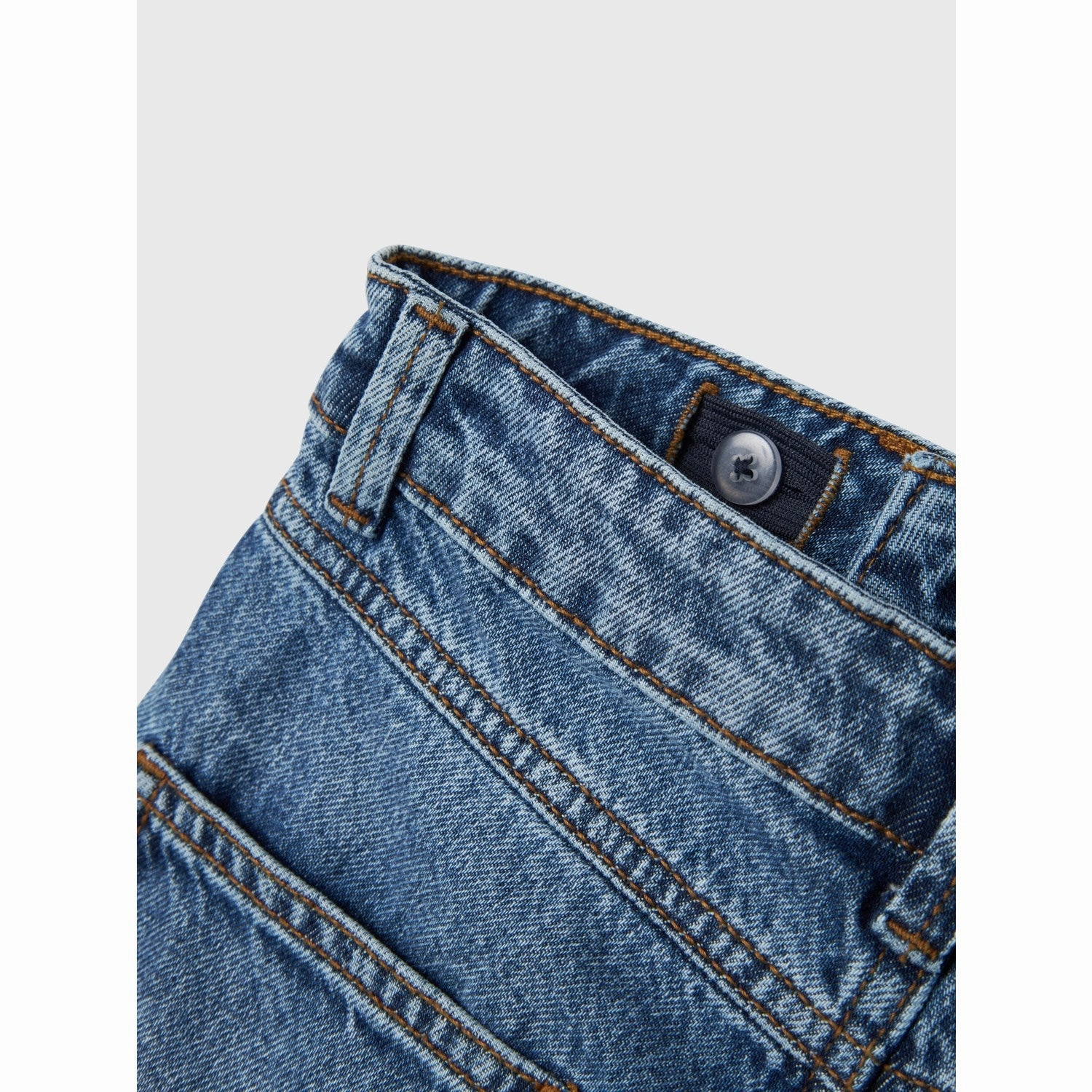 Anti Bacterial Treatment Travel Outfit Student Outfit Lightweight Name It Dark Blue Denim Rose High Waisted Wide Jeans Noos