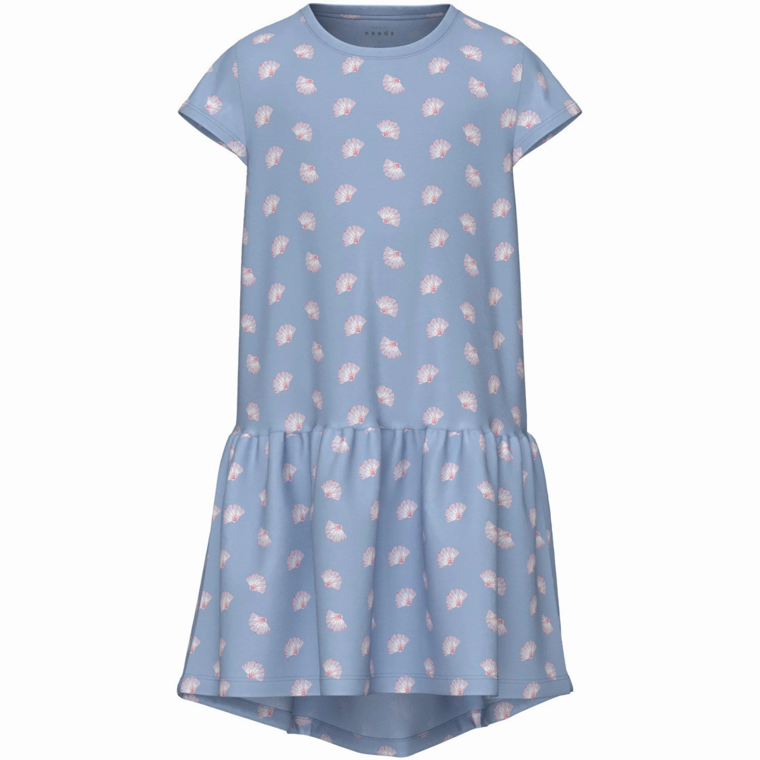 Name It Chambray Blue Seashells Vigga Capsl Dress Subtle Texture