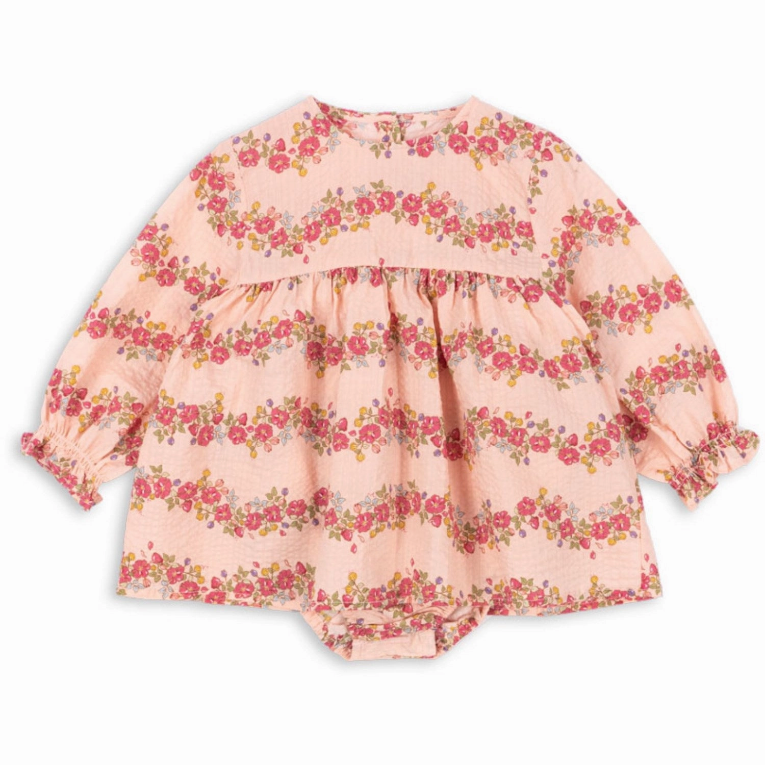 Modern-style Konges Sl?jd Floria Pink Bella Frill Romper Gots