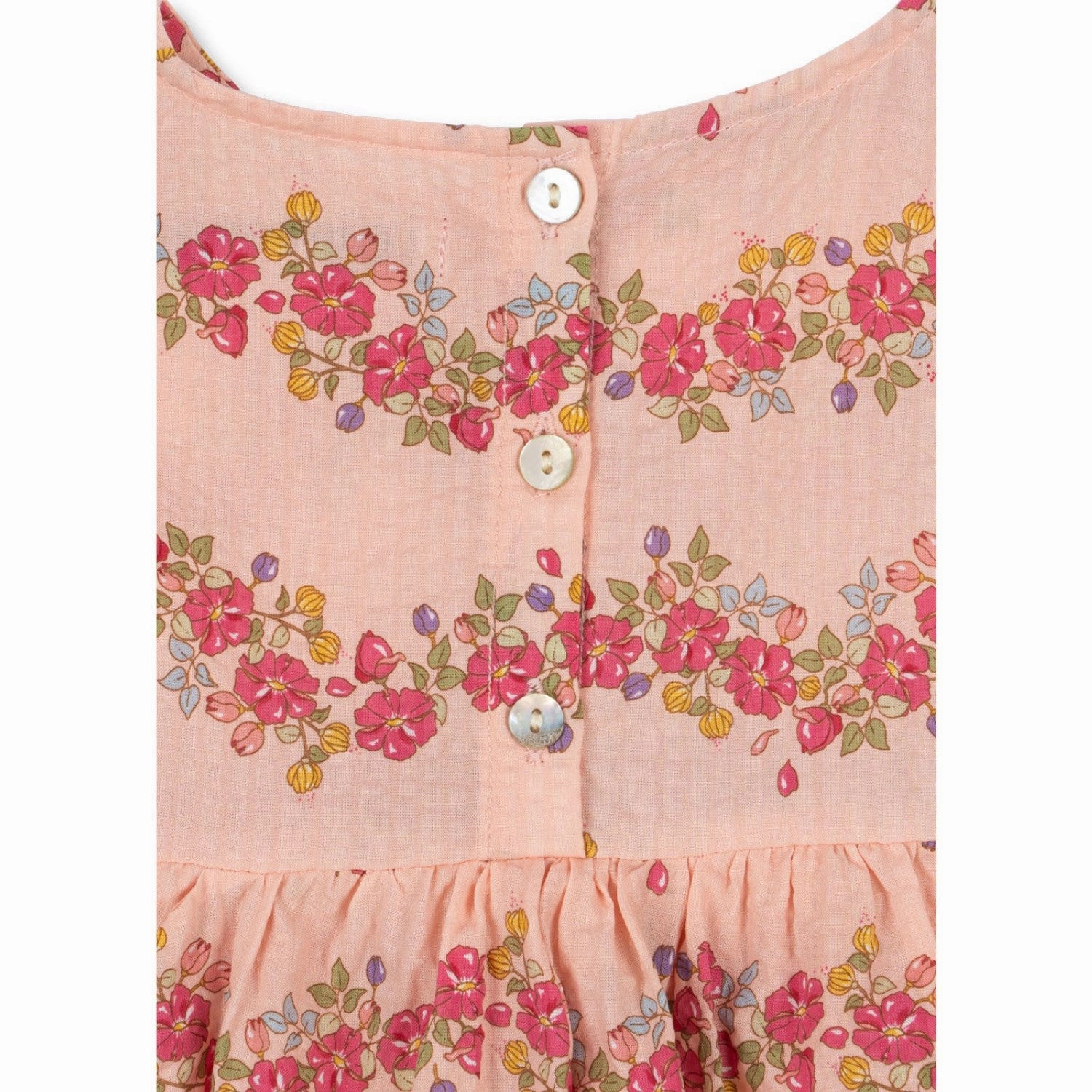 Konges Sl?jd Floria Pink Bella Frill Romper Gots Chic Vibe Subtle Touch