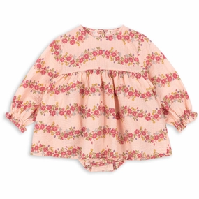 Modern-style Konges Sl?jd Floria Pink Bella Frill Romper Gots