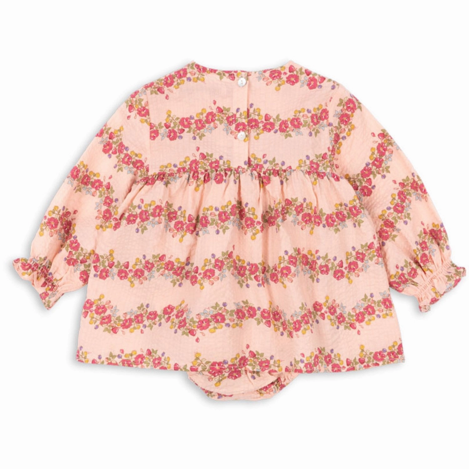 Konges Sl?jd Floria Pink Bella Frill Romper Gots Side-Pocket All Purpose