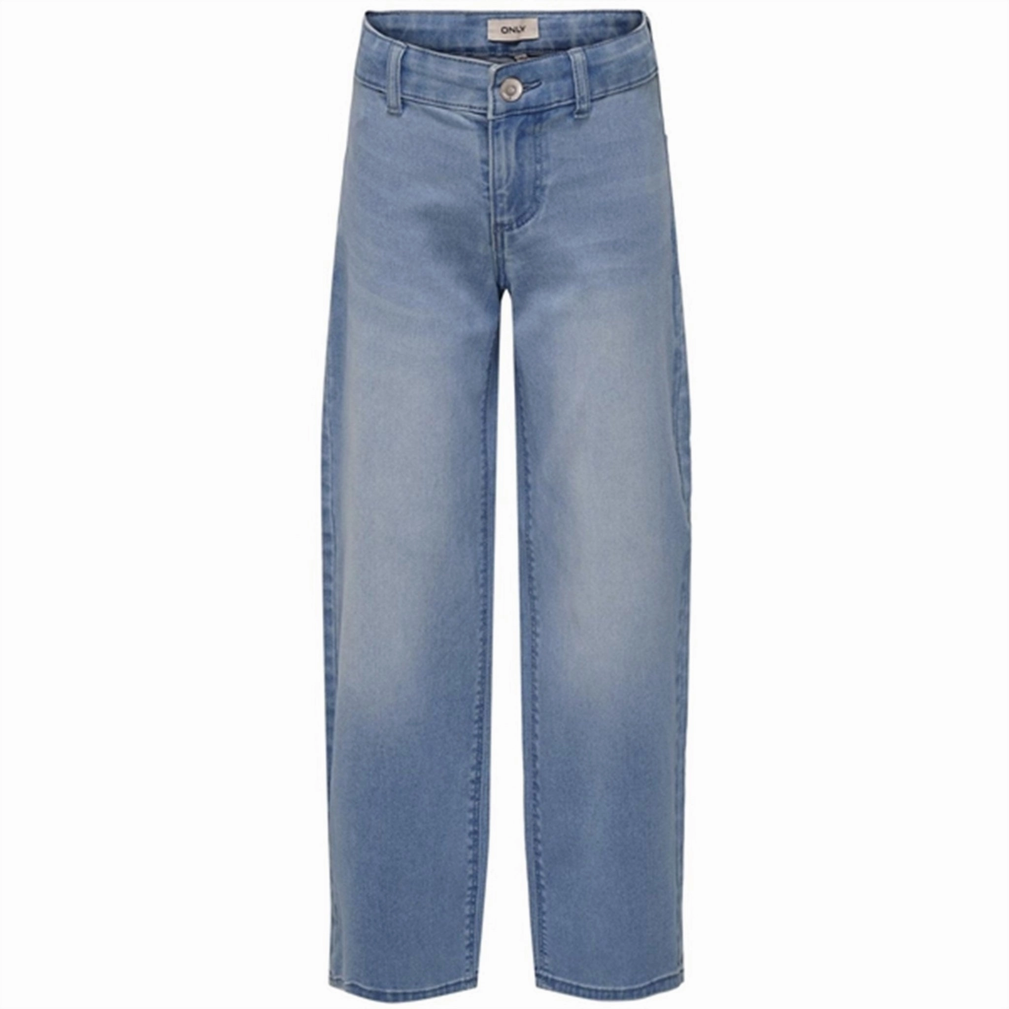 Suitable Fit Stylish Casual Evening Stroll Kids ONLY Light Blue Denim Sylvie Clean Wide Leg Denim Jeans Noos