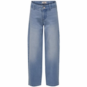 Kids ONLY Light Blue Denim Sylvie Clean Wide Leg Denim Jeans Noos Street Fashion Parent Style