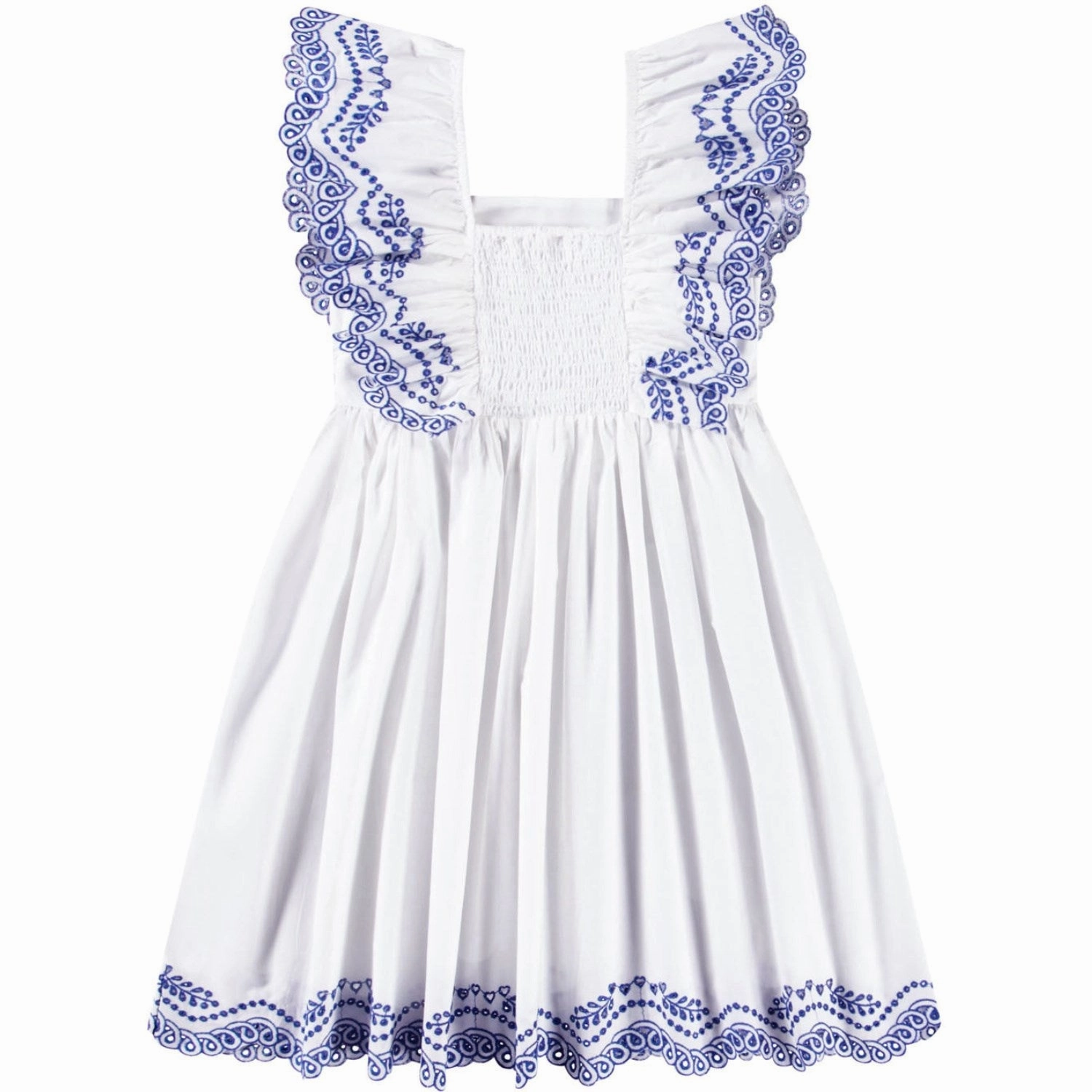 Molo Crisp White Clementine Dress SS Elastic Fit Elegant Style