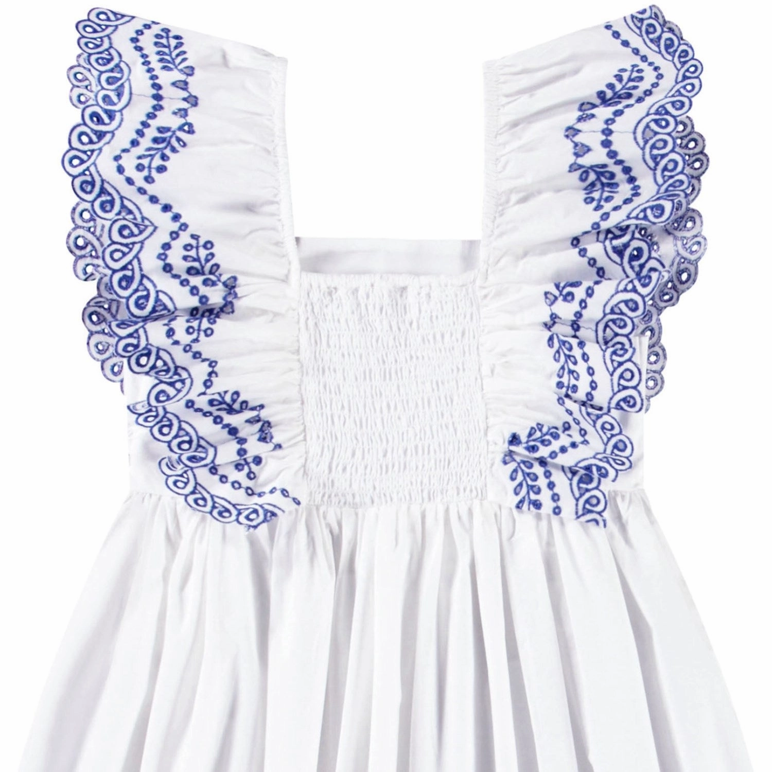 Molo Crisp White Clementine Dress SS Velvet-Edge Office Ease