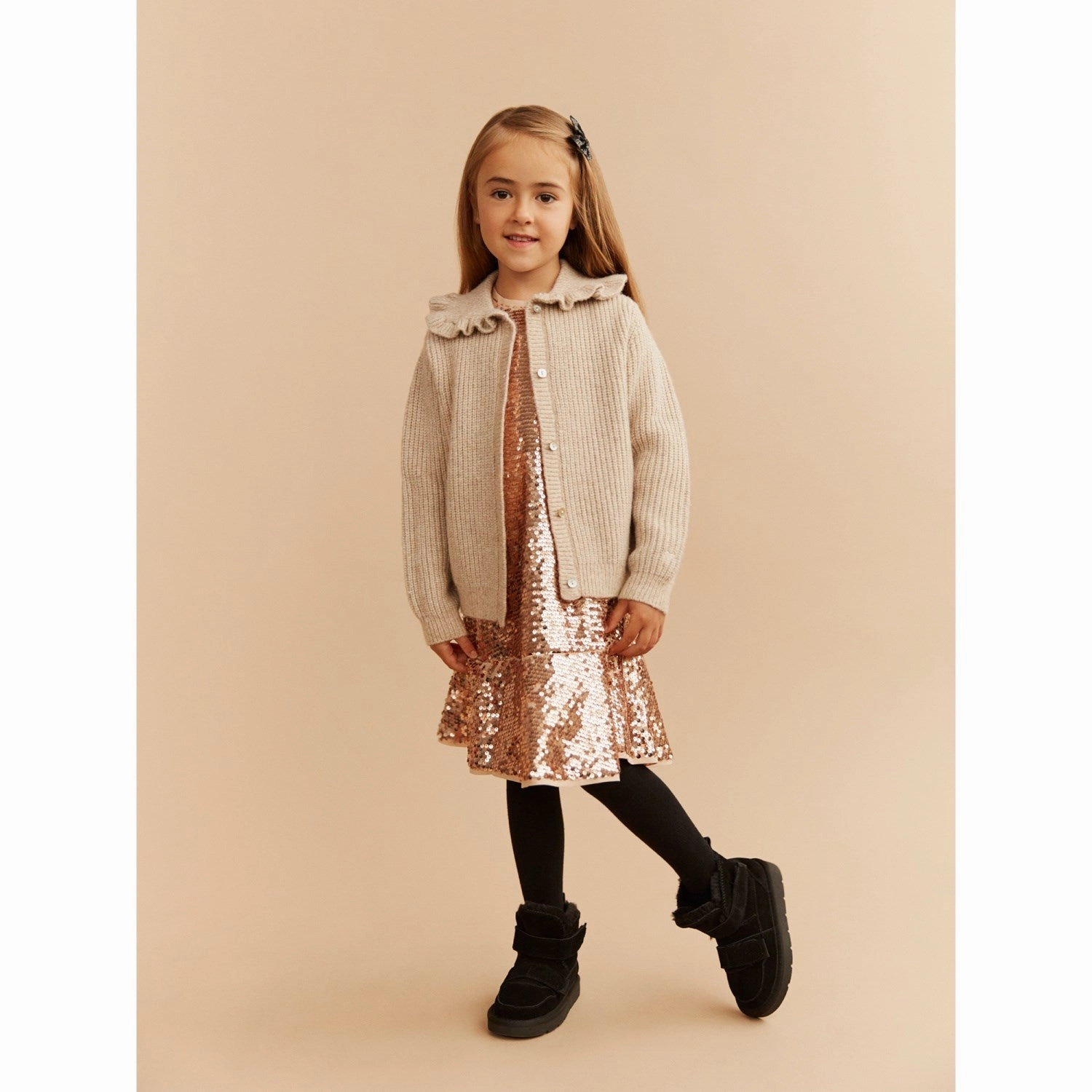 Sofie Schnoor Rose Gold Dress Date night Classic-style