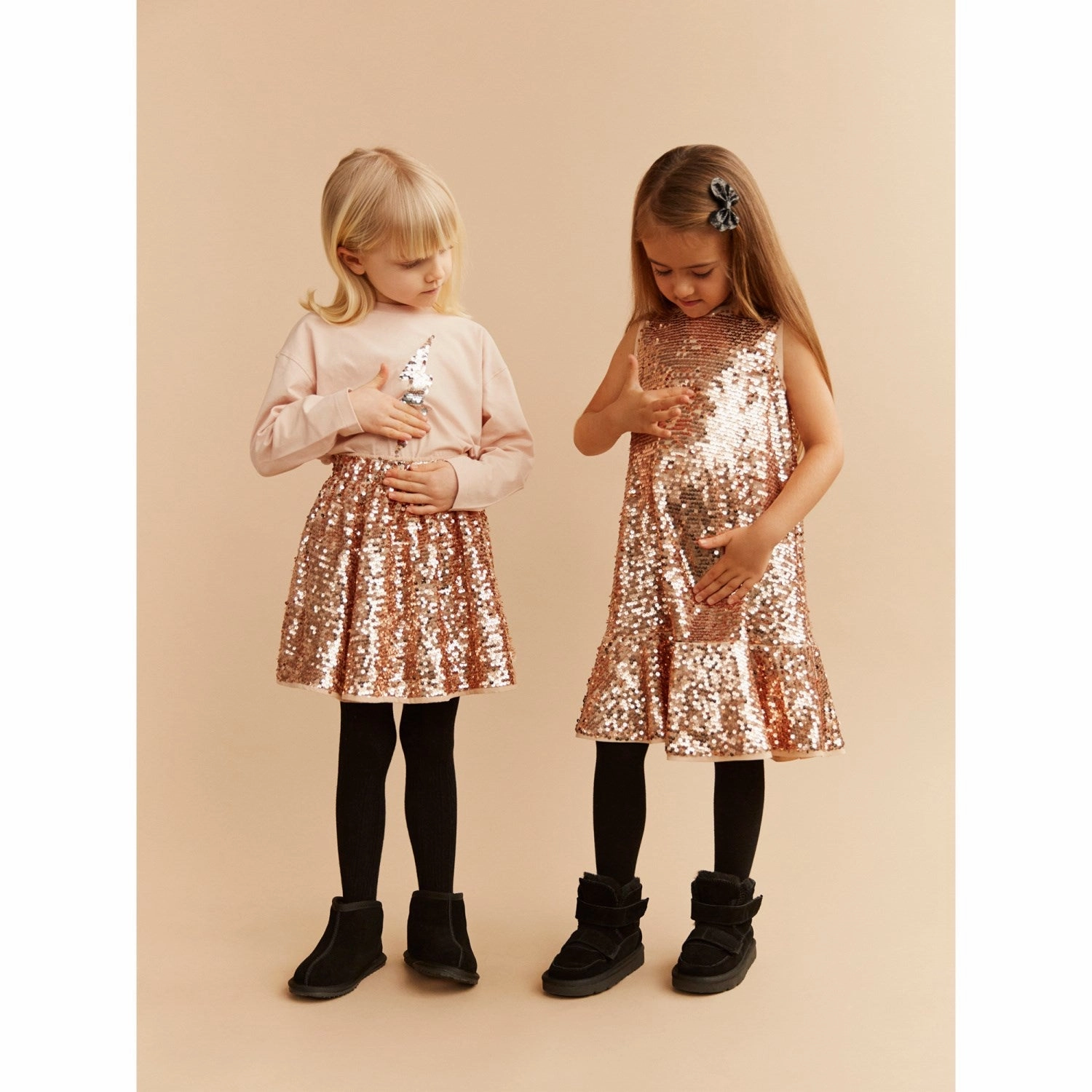 Semi Sheer Sofie Schnoor Rose Gold Dress