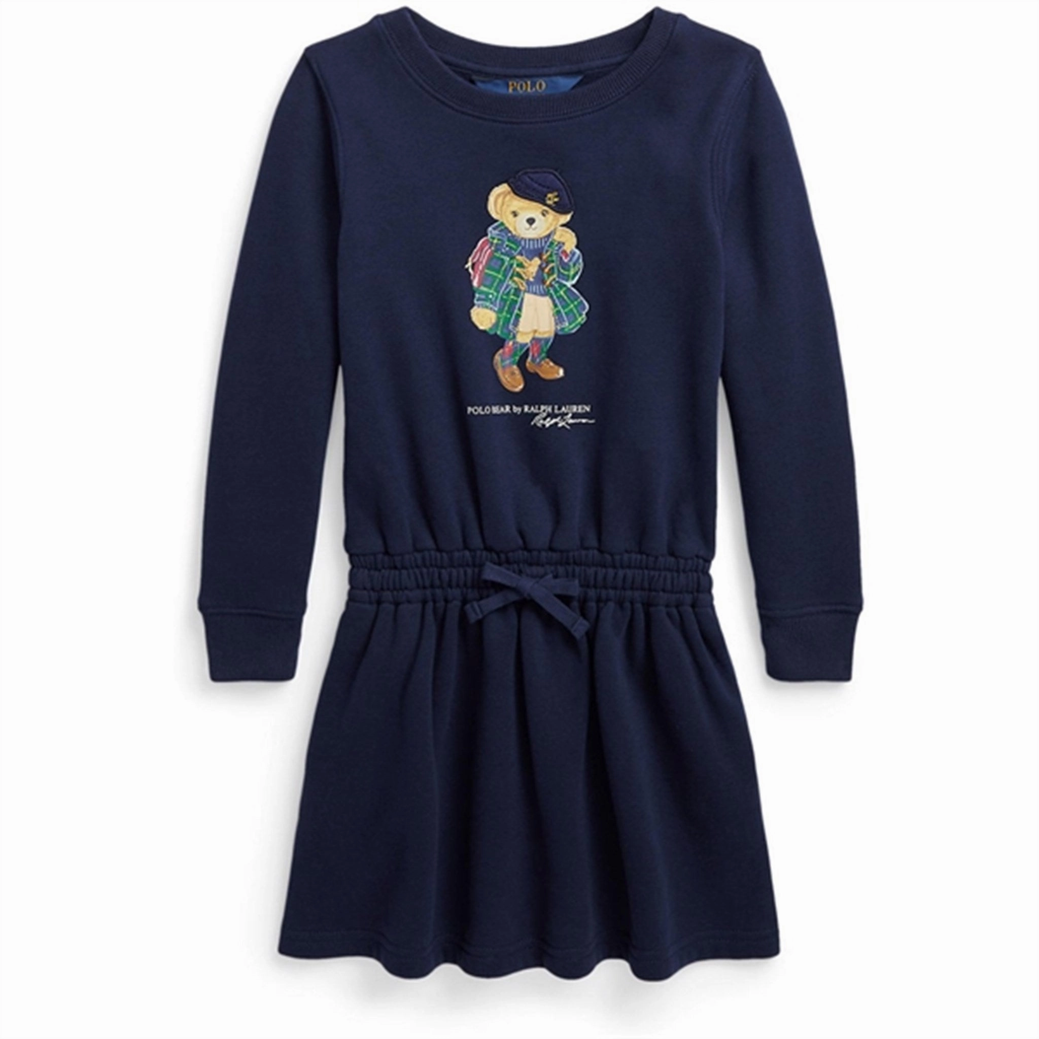 Feminine Charm Travel Edge Polo Ralph Lauren Girl Bear Dress Refined Navy