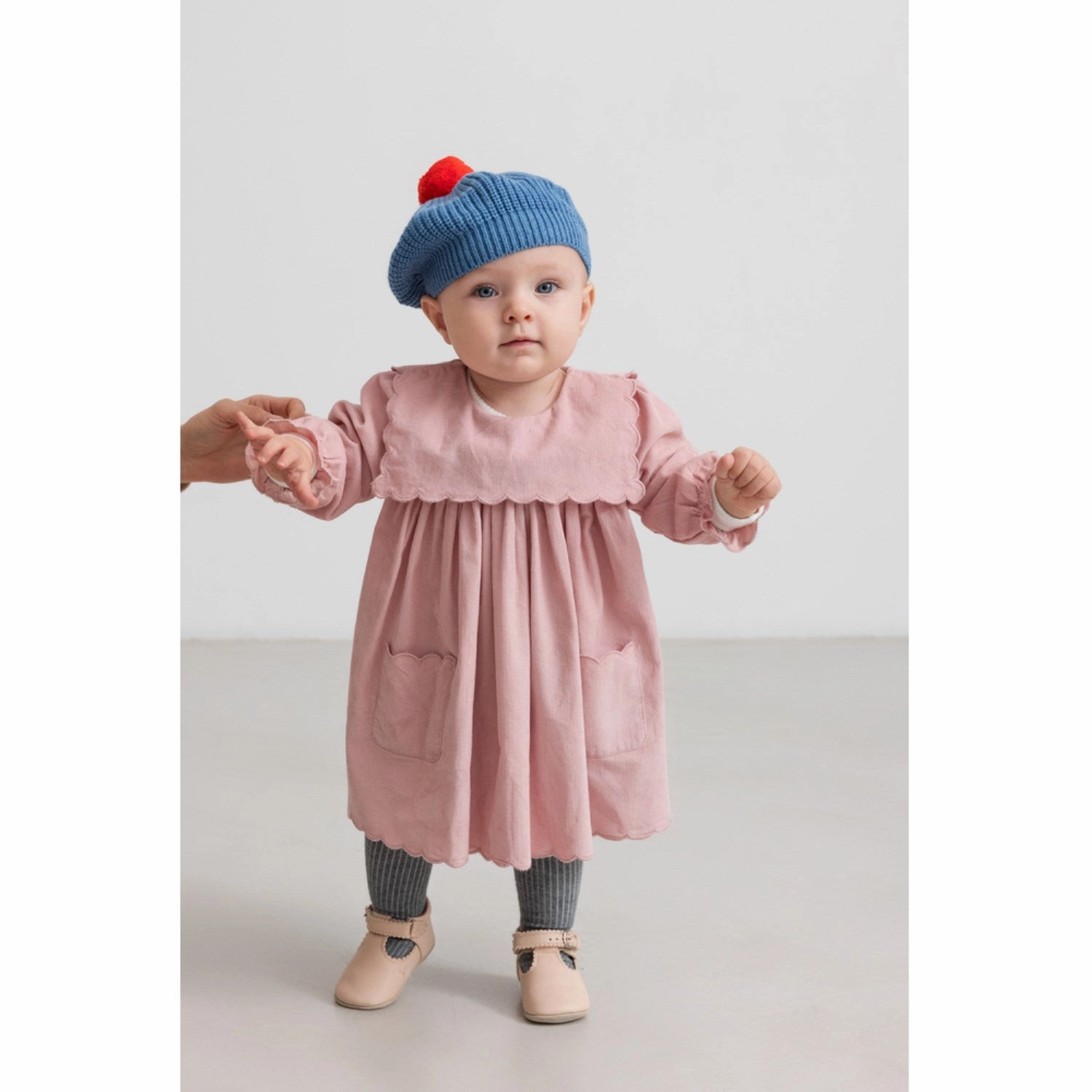 MarMar Fine Cord Soft Berry Dulle Dress Pocket-Detail