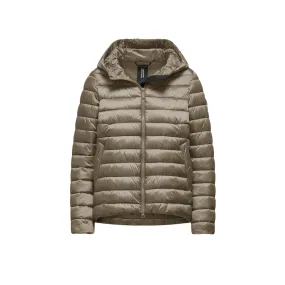 baristas Bomboogie piumino in nylon lucido da donna con cappuccio GW8921TDLC5 550 grigio