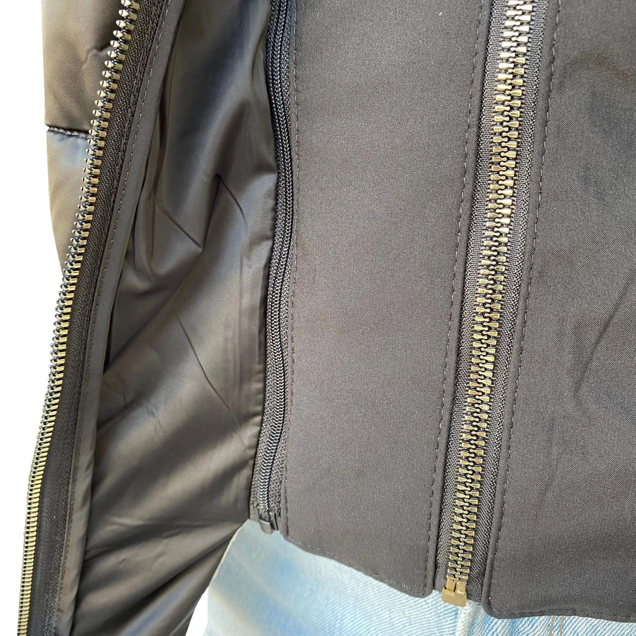 Enable Degree Yes Zee giubbino con cappuccio da donna trapuntato con finto gilet J045 0801 nero