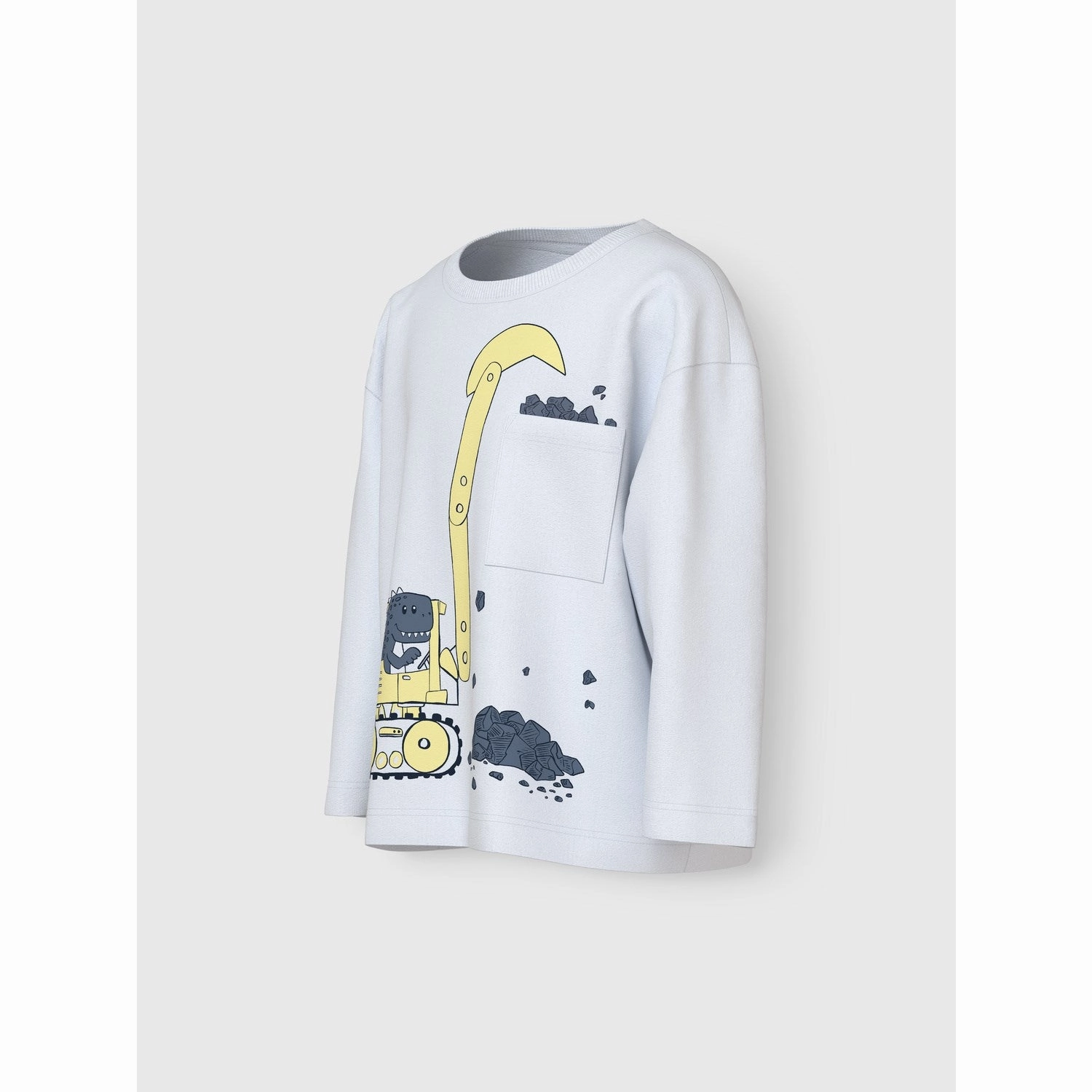 Name It Bright White Tractor Dino Vilian Blouse Wrinkle Resistant Finish