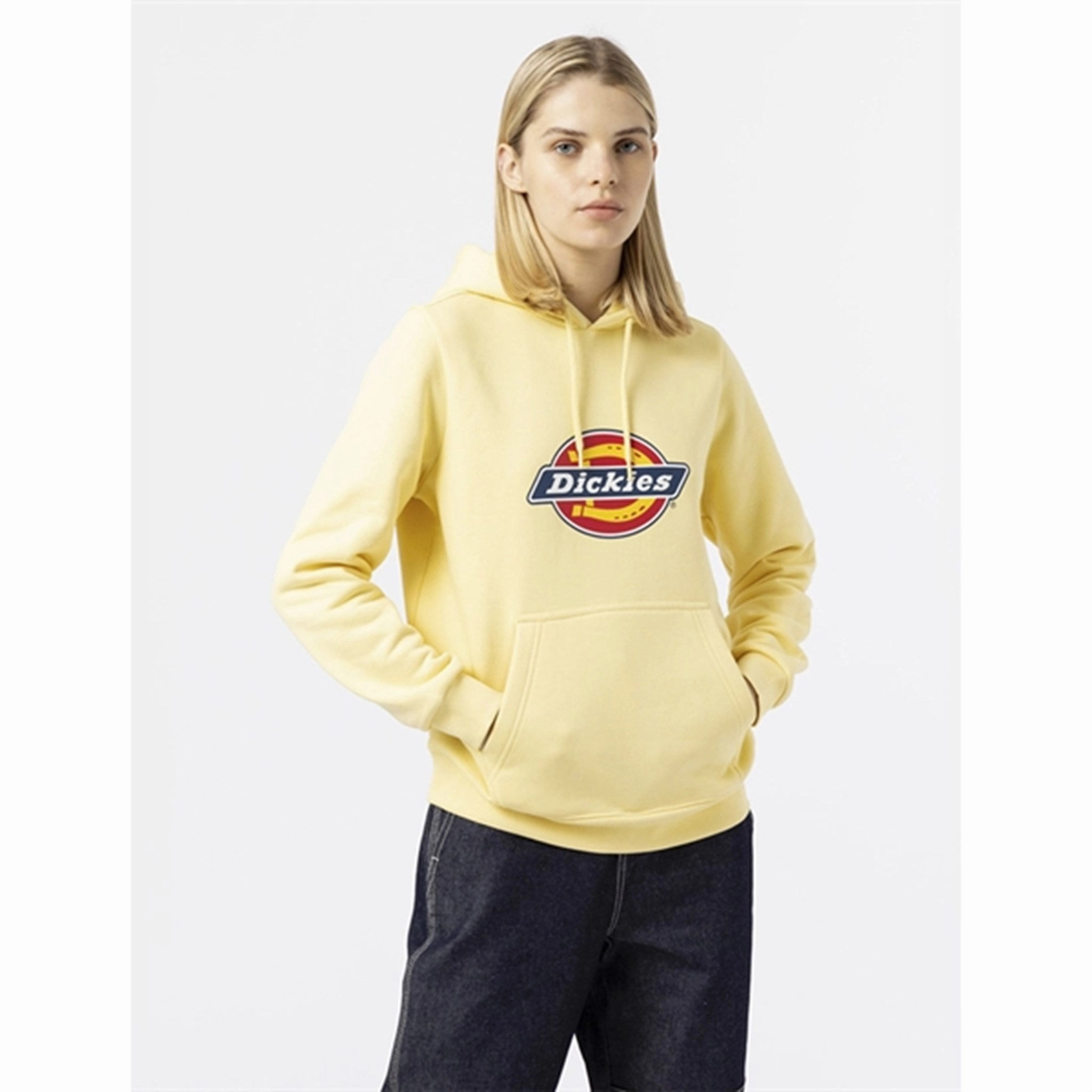Dickies Icon Logo Hoodie Pale Banana Cheetah like Comfortable