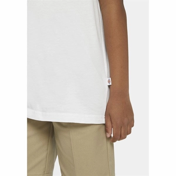 Dickies Mapleton T-Shirt White Lightweight Feel Ribbed Neckline