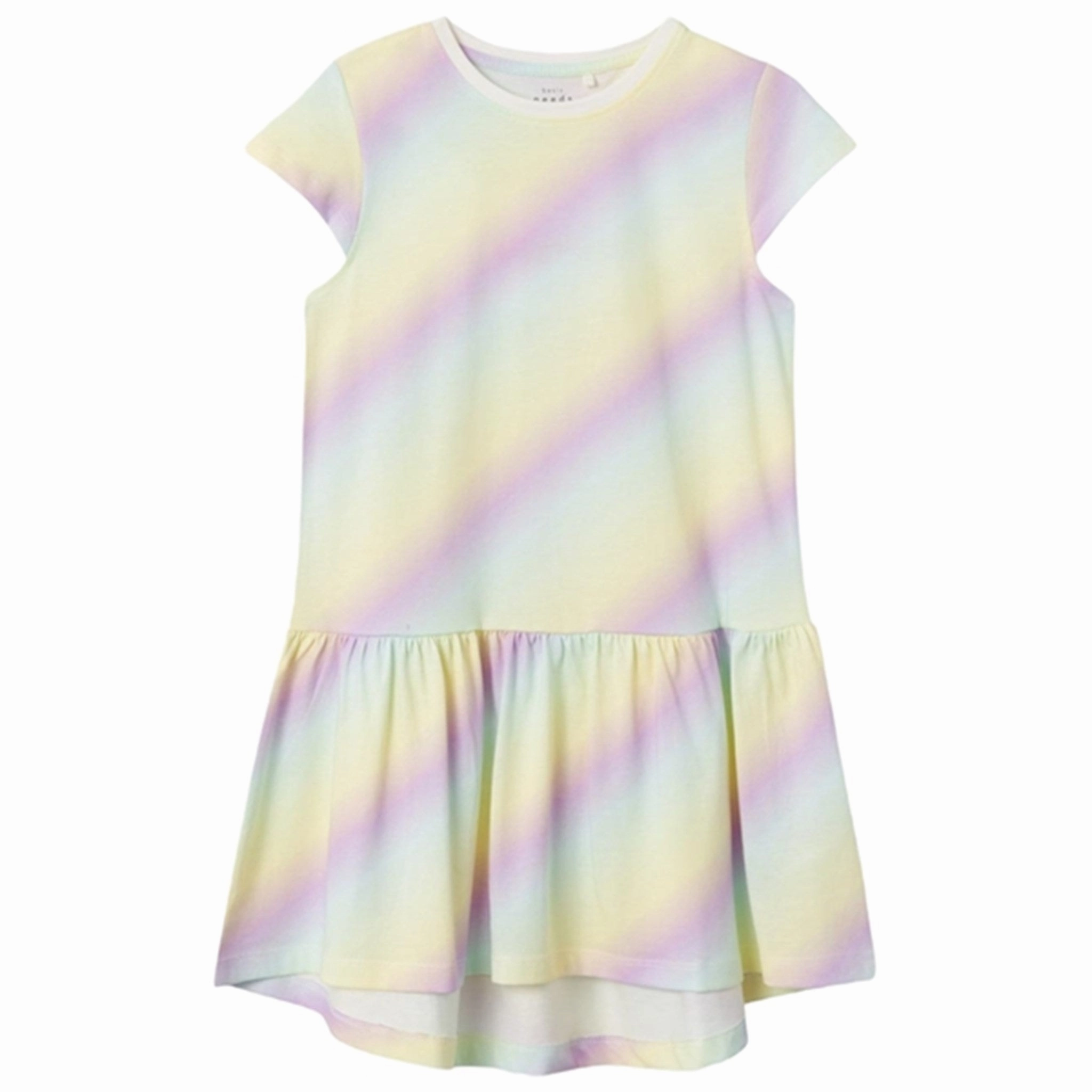 sweet moment Social Charm Name it White Alyssum Rainbow AOP Vigga Dress