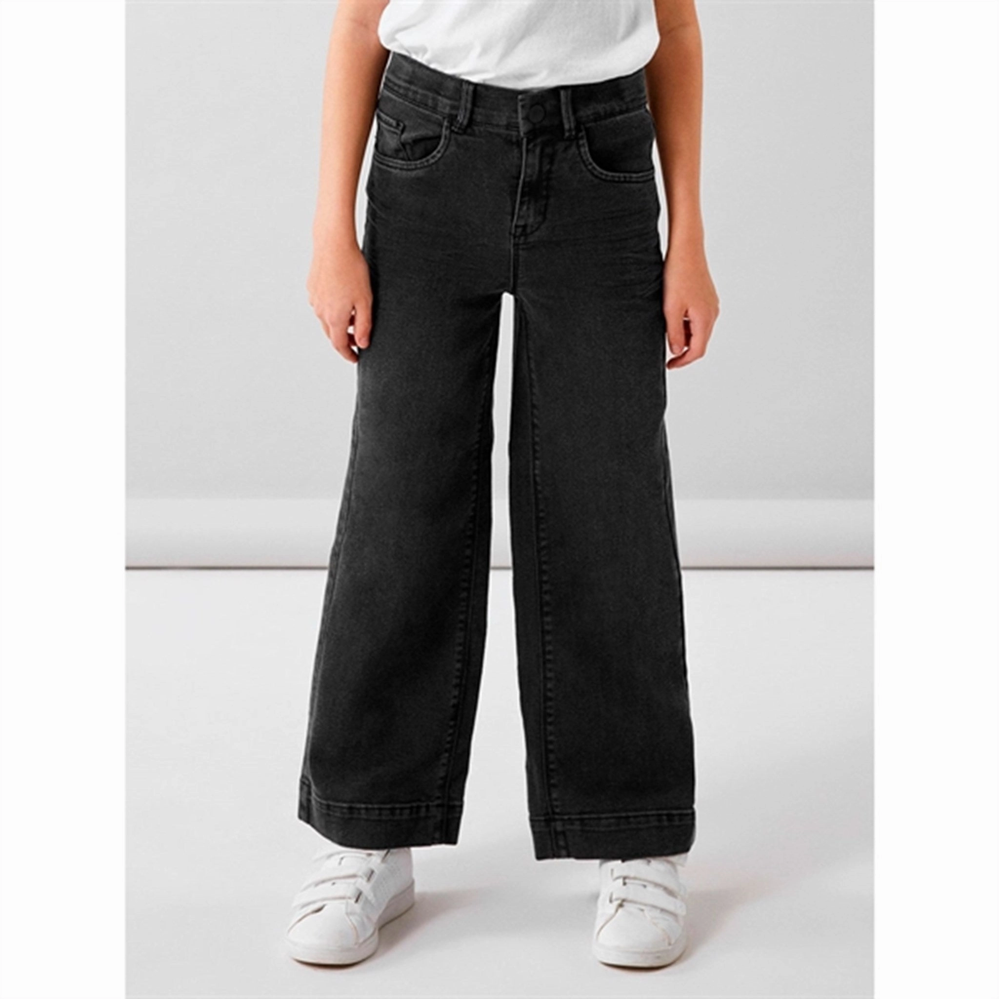 Stretch Recovery elastic waistband Name it Black Denim Rose Wide Jeans Noos