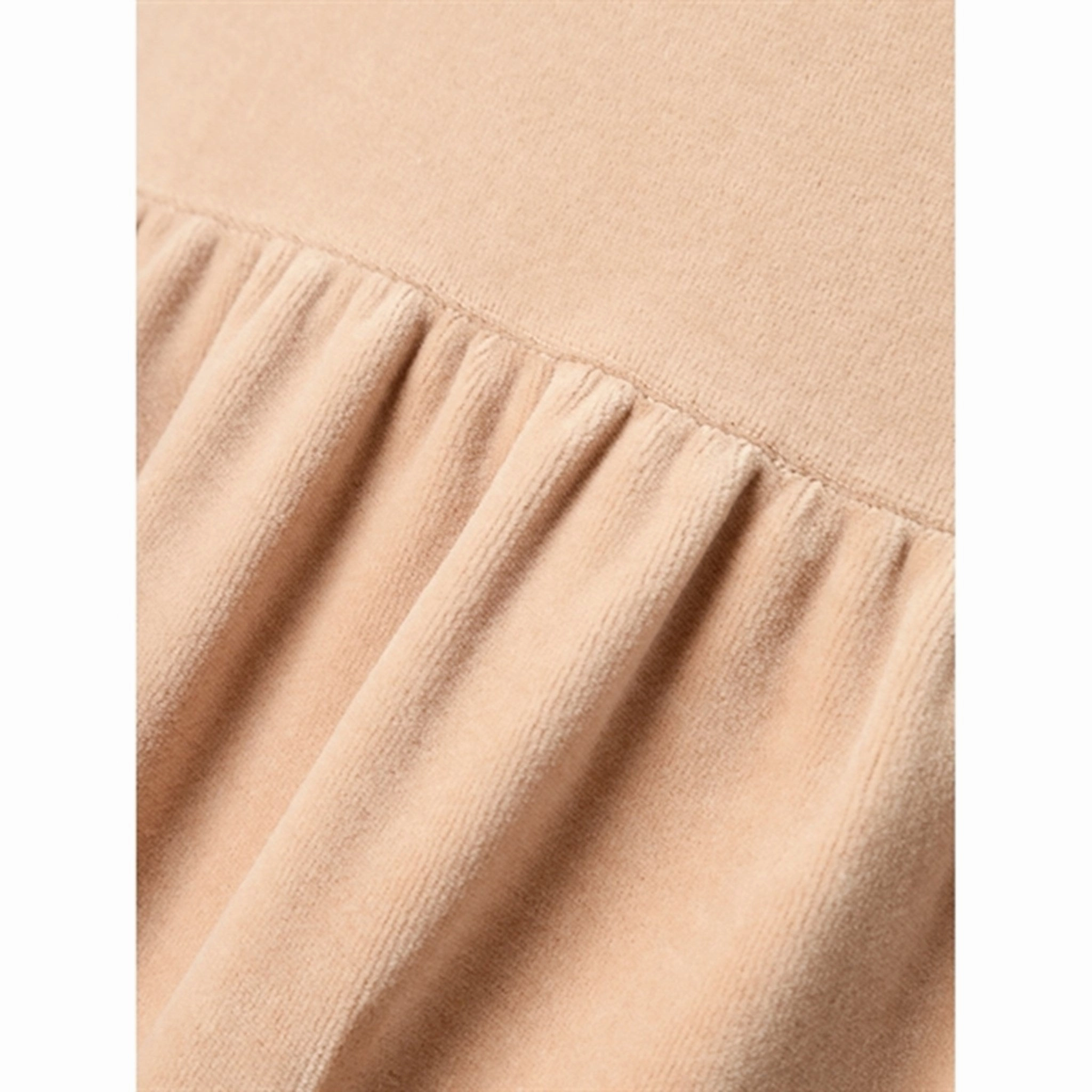 Layered-Look Elastic-Waist Lil'Atelier Nougat Rimia Velour Sweat Dress