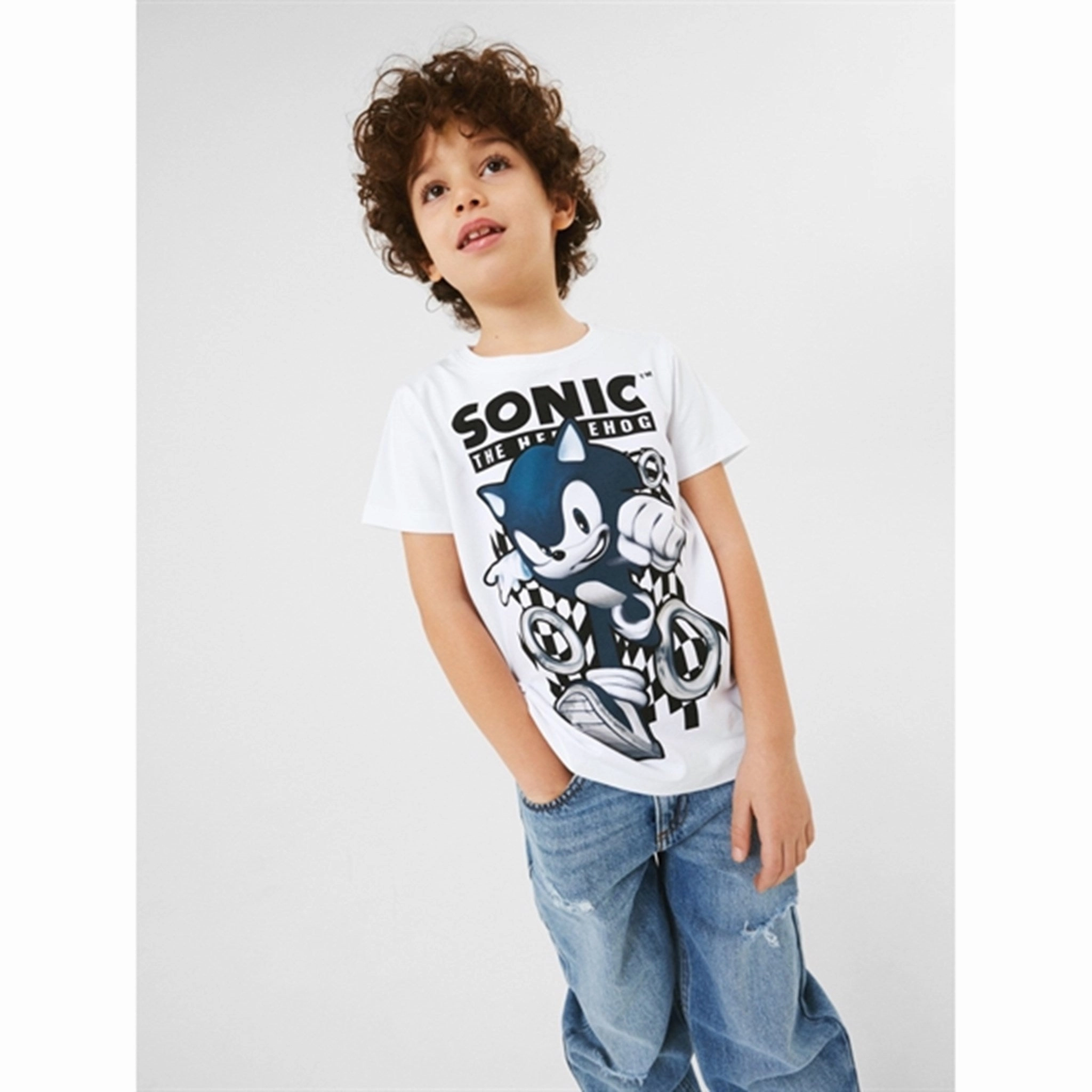 Name it Bright White Nodin Sonic T-Shirt Multi Panel Structure