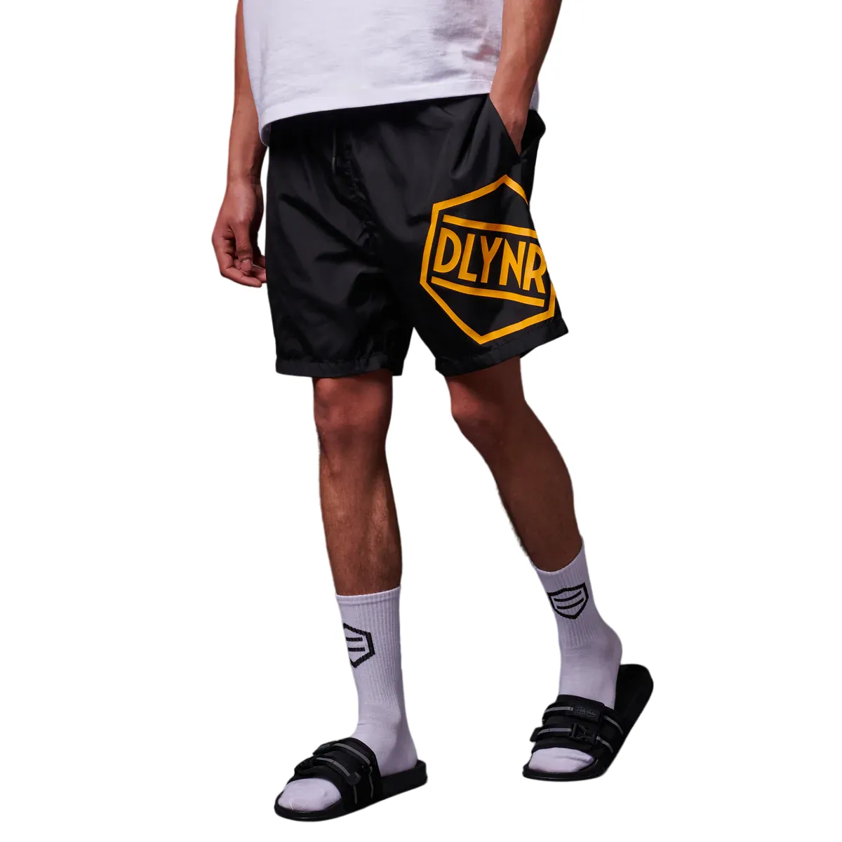 Dolly Noire costume boxer mare Logo Swimshorts ww426-wc-02 nero-arancio Machine washable Packable-Design