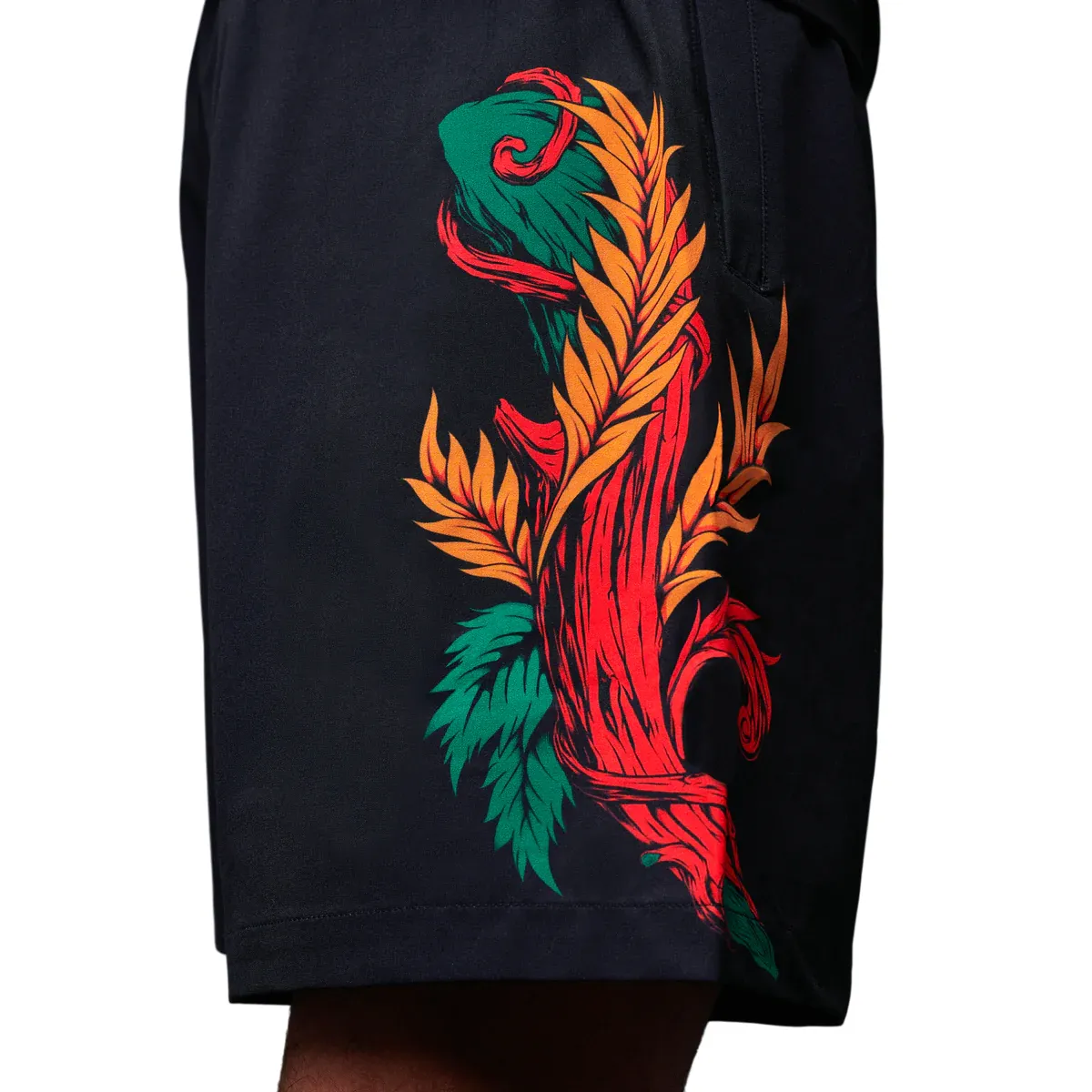 Backless-Option Dolly Noire costume da bagno a pantaloncino da uomo Asso di Bastoni WW919-WC-01 nero